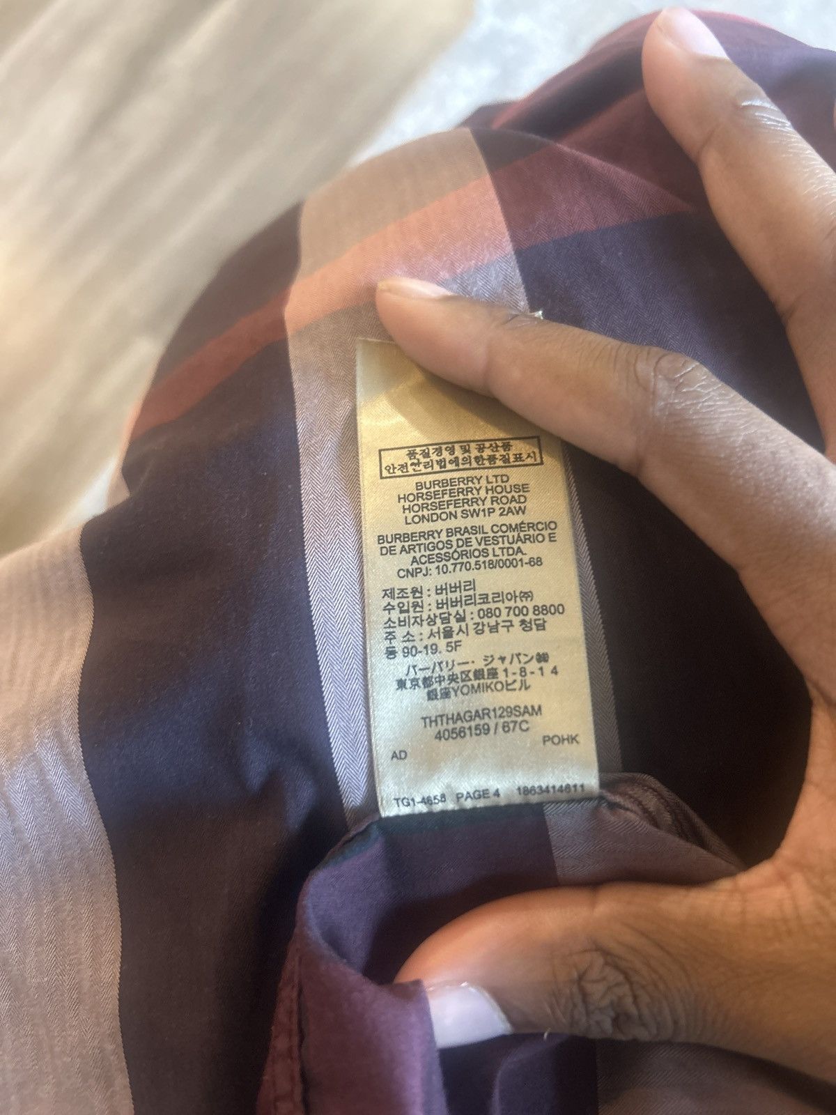 Burberry Burberry Burgundy Check Button-Up Shirt – XL (TTG) Size US XXL / EU 58 / 5 - 4 Thumbnail
