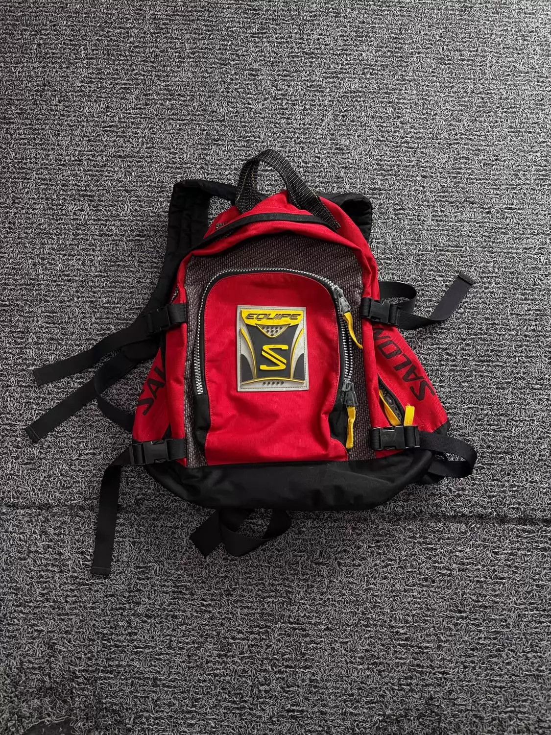 Salomon Salomon Vintage Akira Red Black Yellow Tech Backpack Size ONE SIZE - 2 Thumbnail