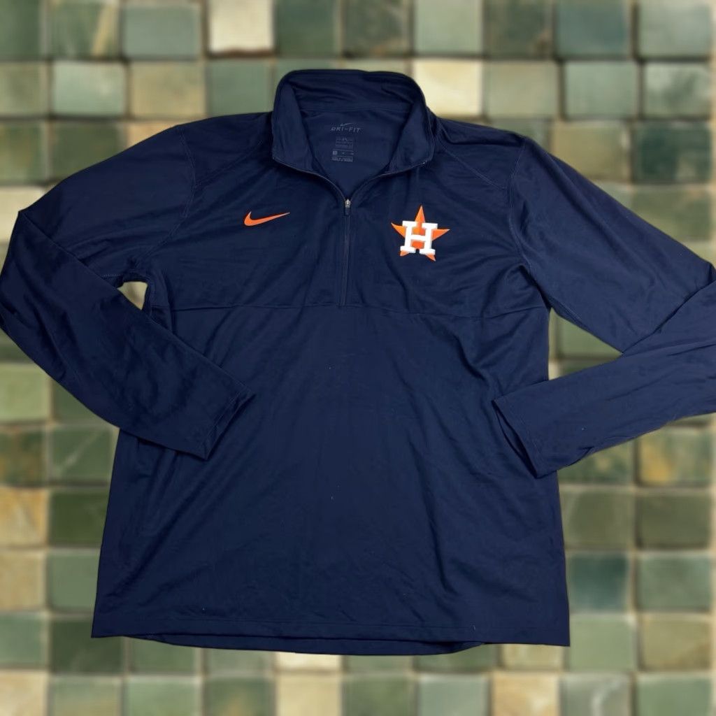 Nike Nike Houston Astros 1/2 Zip Training Shirt Jacket Mens XL Baseball MLB Shirt Jacket Dri-FIT 100% Polyester Size US XL / EU 56 / 4 - 1 Thumbnail