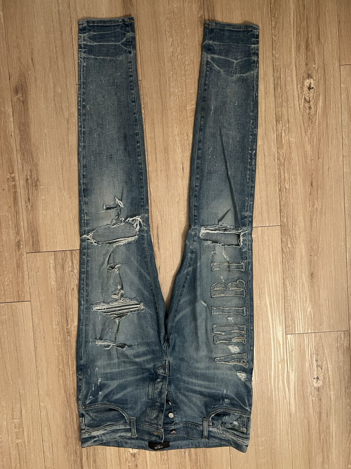 Amiri Amiri Logo Applique Jeans Clay Indigo 36 Size US 36 / EU 52 - 1 Thumbnail