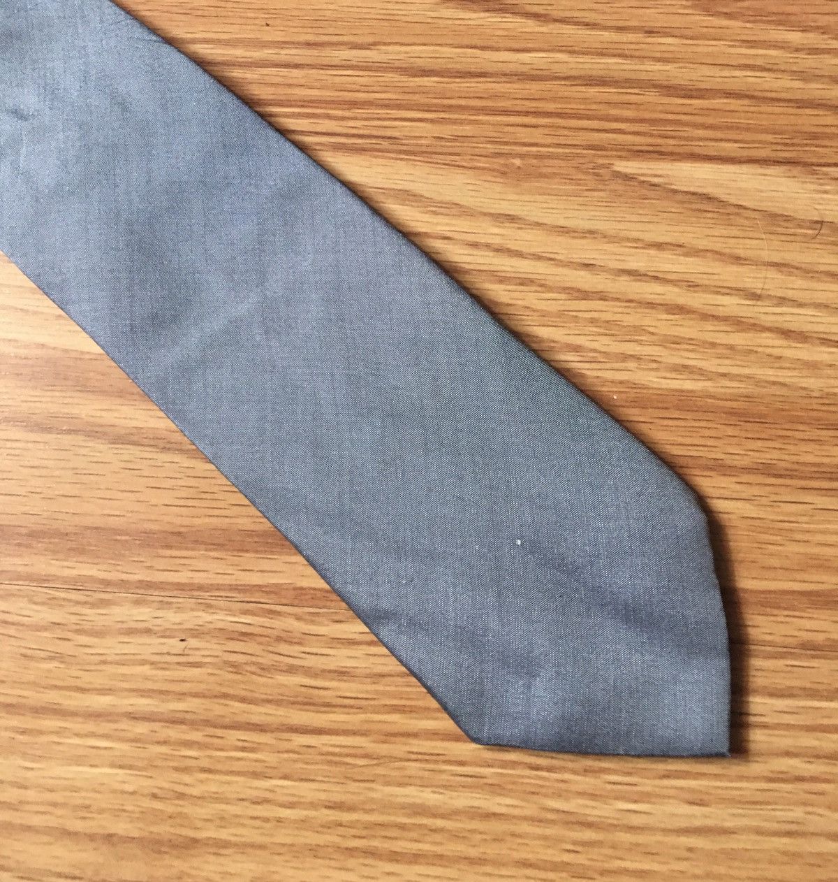 Yves Saint Laurent Yves Saint Laurent Silver Metal Silk Mens Neck Tie Size ONE SIZE - 4 Thumbnail