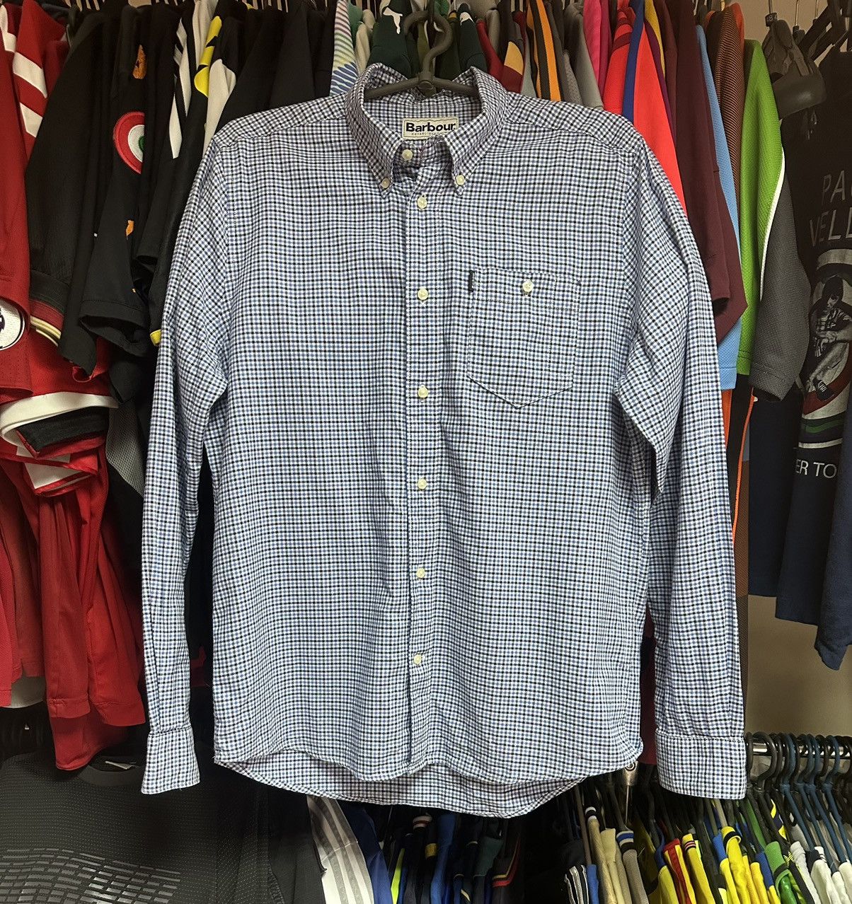 Barbour Barbour Checked Blue/White Shirts Button Up Small Tab Logo Size US M / EU 48-50 / 2 - 11 Thumbnail