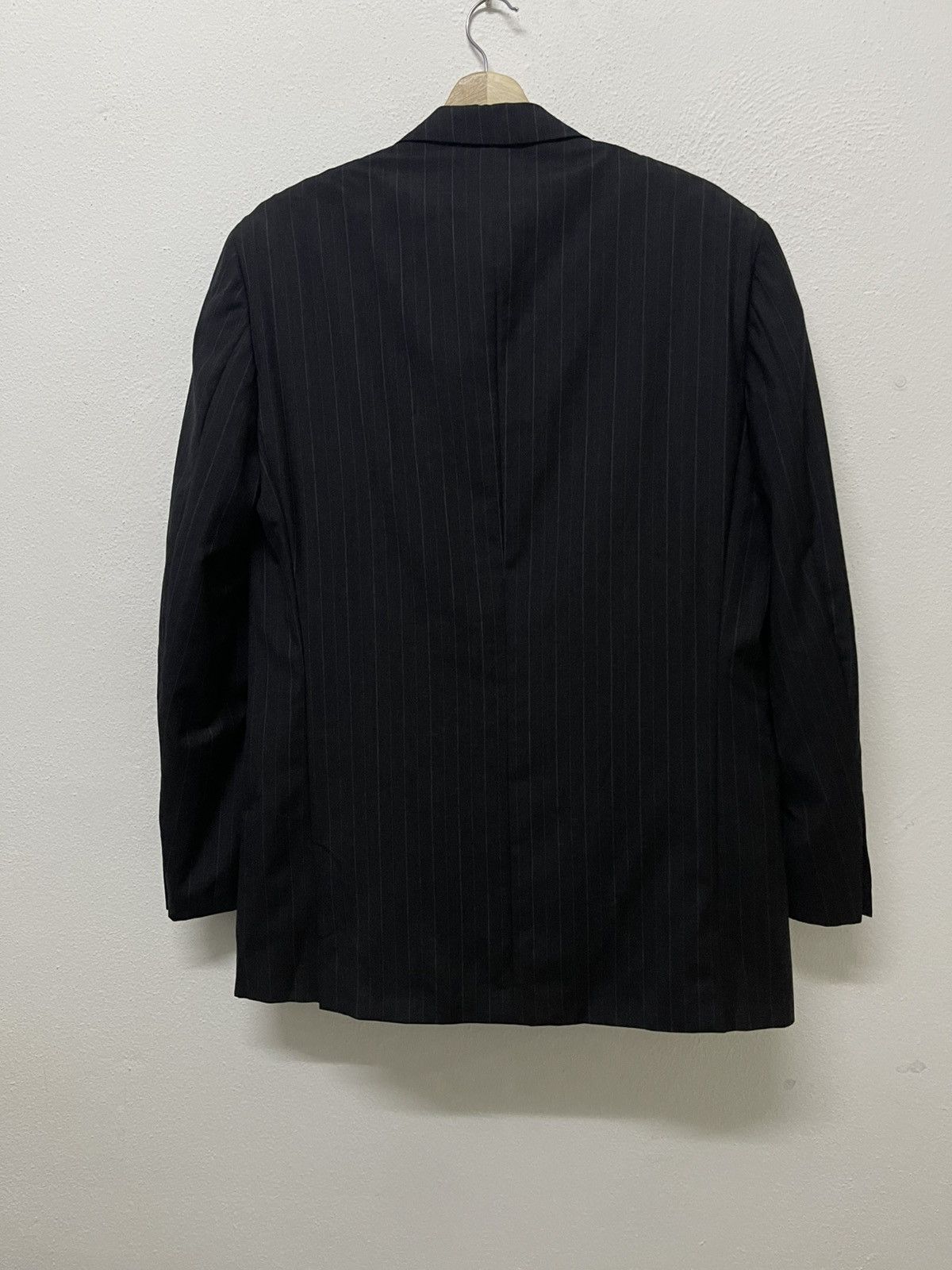 Versace 1990s GIANNI VERSACE PINSTRIPE BESPOKE BUTTON DOUBLE BREAST Size 50R - 2 Thumbnail