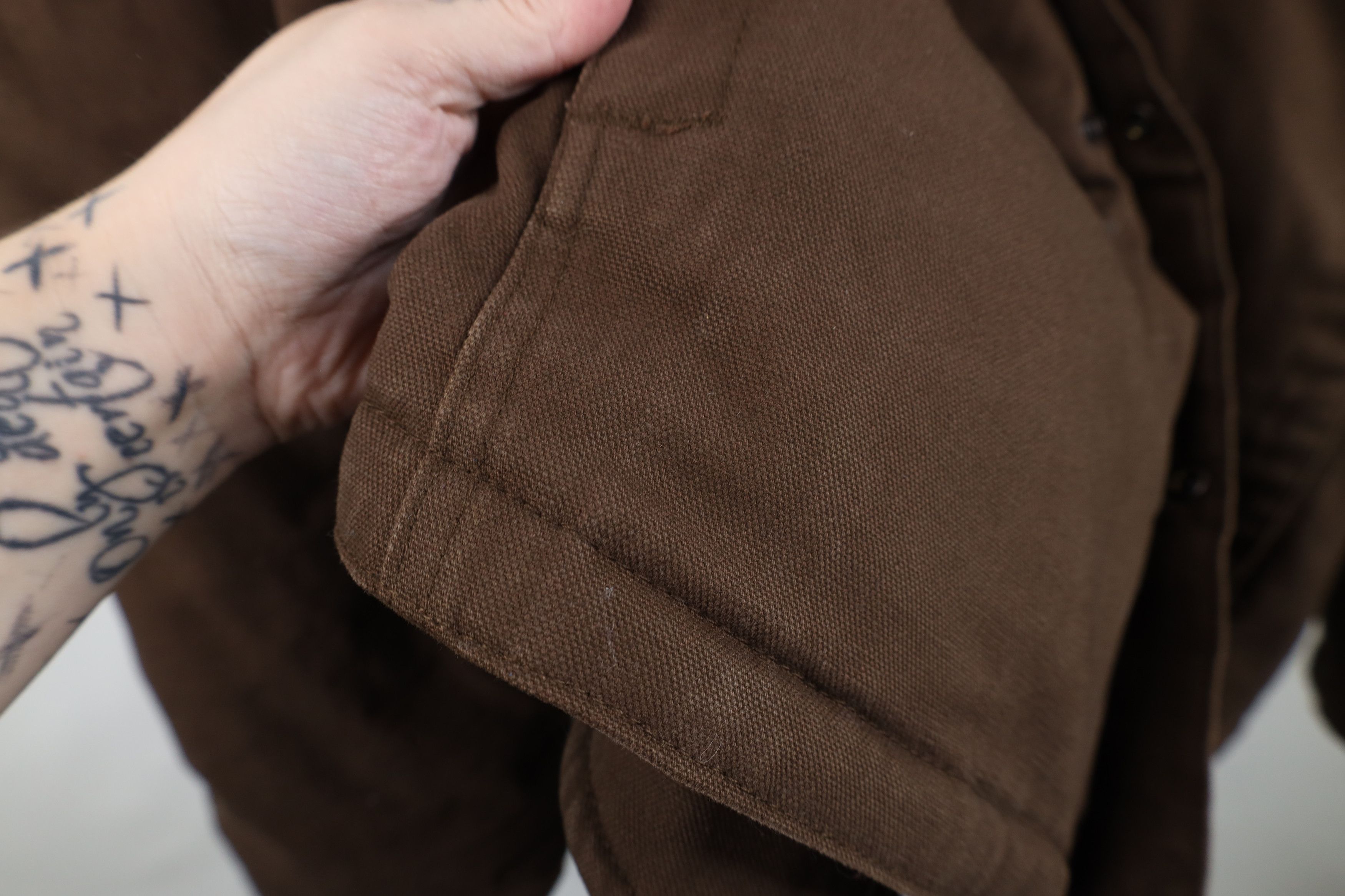 Vintage Vintage Y2K Streetwear Lined Canvas Hooded Jacket Brown Size US XXL / EU 58 / 5 - 7 Thumbnail