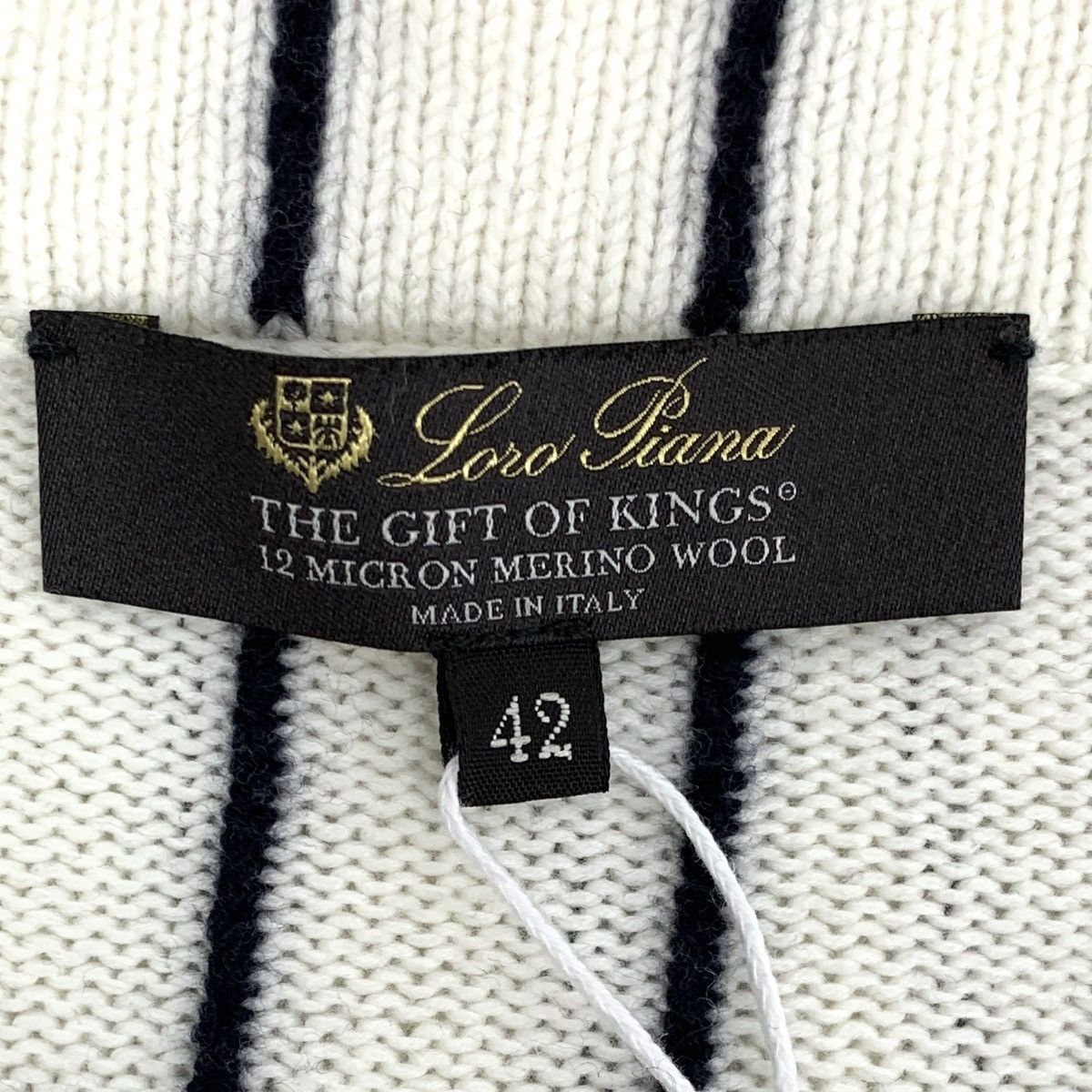 Loro Piana Loro Piana Striped Wool Long Sleeve Knit Sweater K26WX Size M / US 6-8 / IT 42-44 - 5 Thumbnail