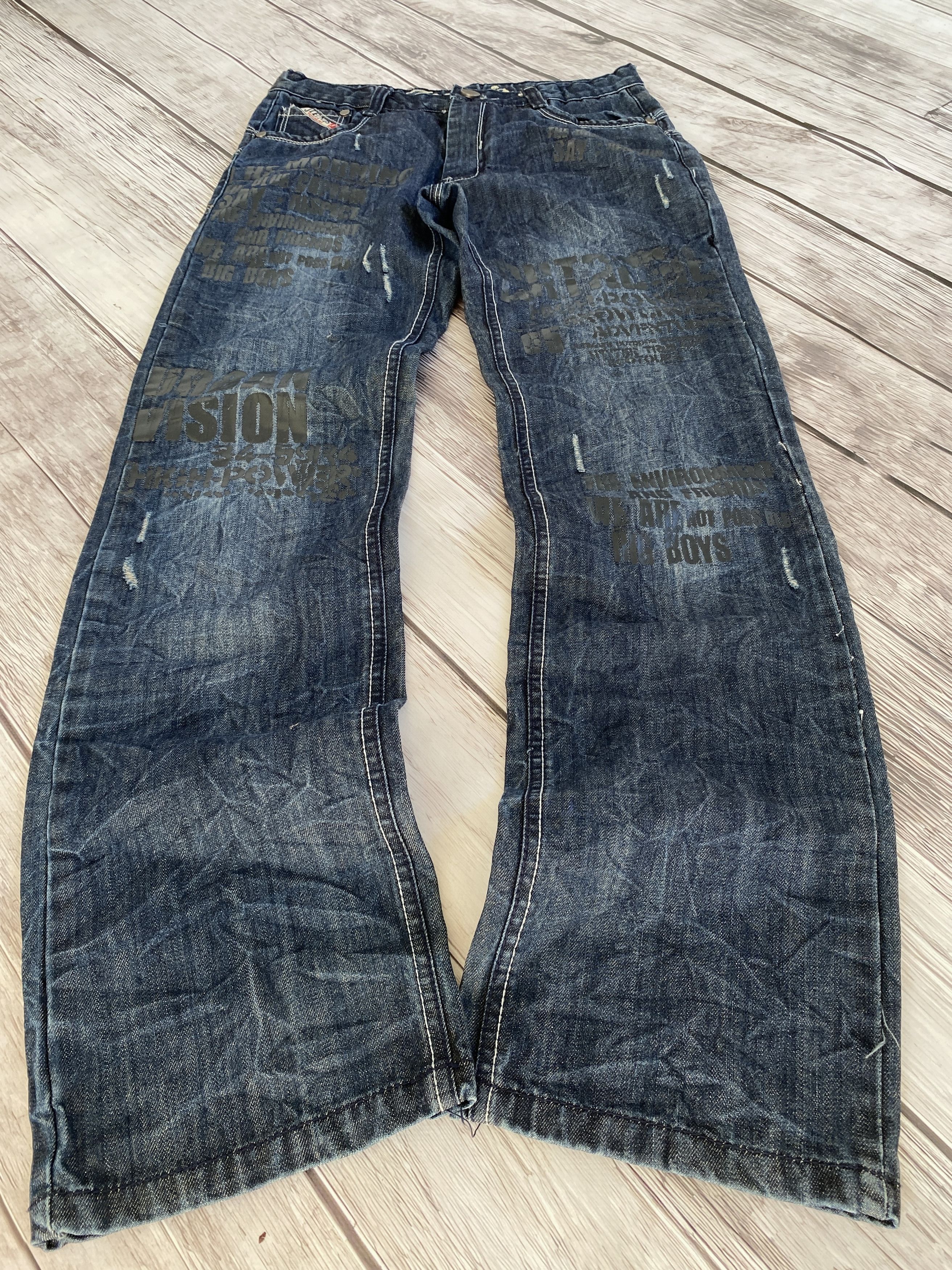 If Six Was Nine × Japanese Brand × Vintage Vintage Rick Owens Junya Watanabe Style Washed Jeans Size US 32 / EU 48 - 1 Thumbnail