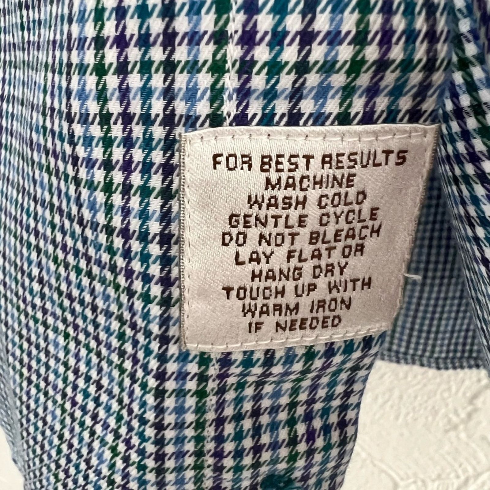 Peter Millar Peter Millar Mini Check Blue Mens Button Down Shirt XL EUC Size US XL / EU 56 / 4 - 6 Thumbnail