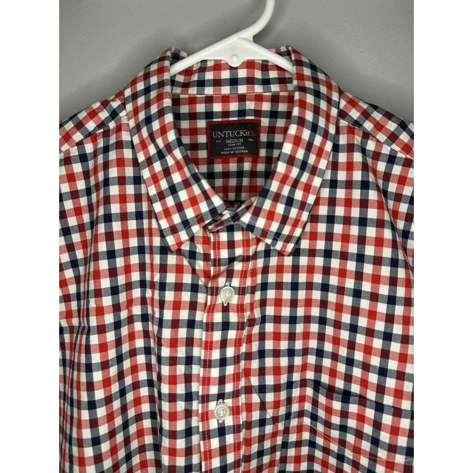 UNTUCKit UNTUCKit Gingham Check Cotton Slim Fit Button-Up Shirt M Size US M / EU 48-50 / 2 - 3 Thumbnail