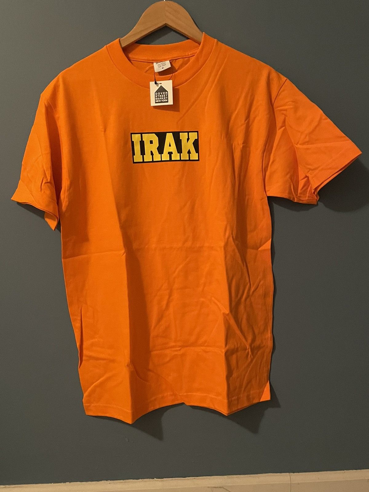 IRAK IRAK NYC Box LogoT-Shirt Orange Size Medium Graffiti | Grailed