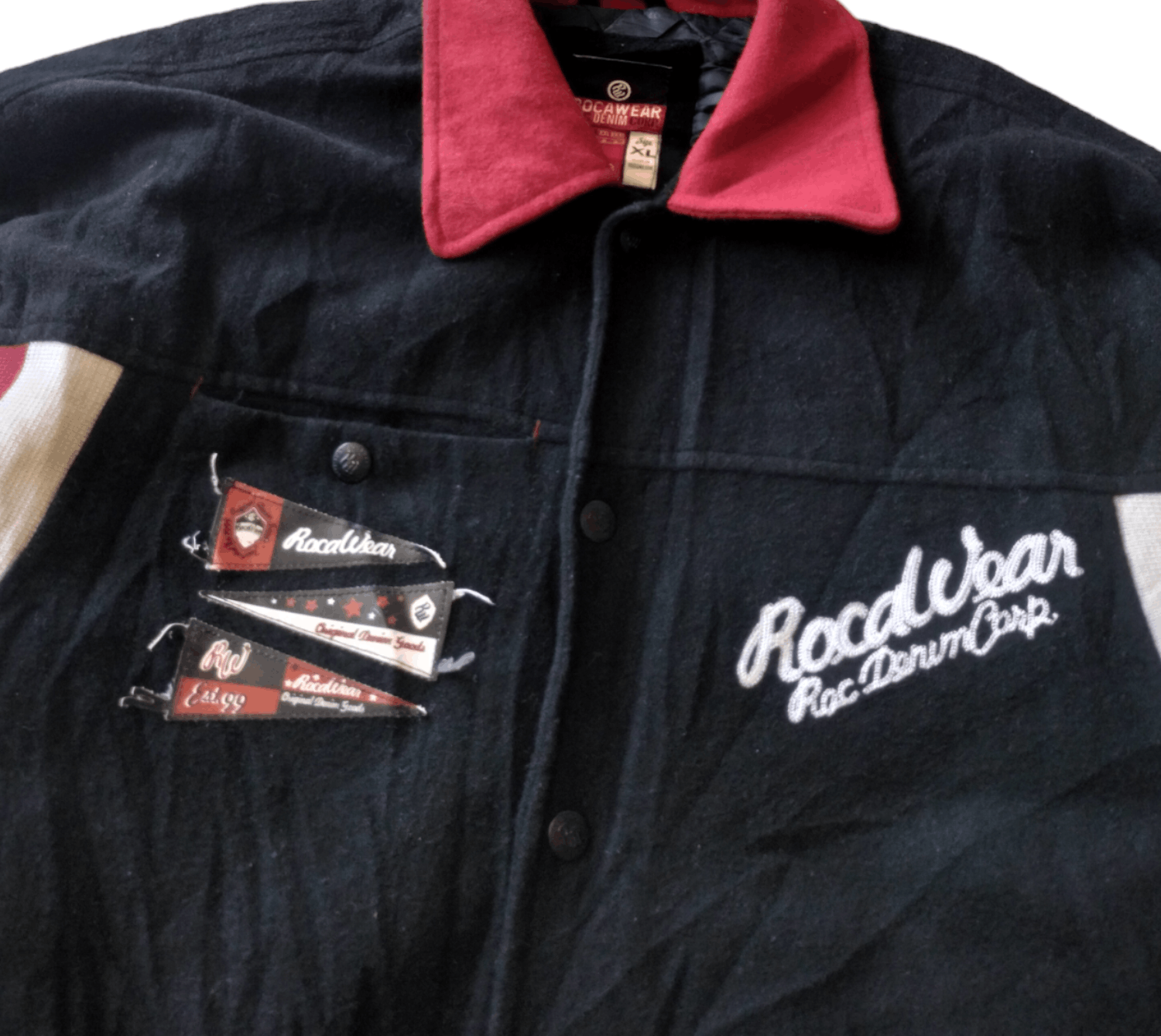 Avirex Vintage rocawear Wool Varsity Jacket Limited edition Size US XL / EU 56 / 4 - 8 Thumbnail