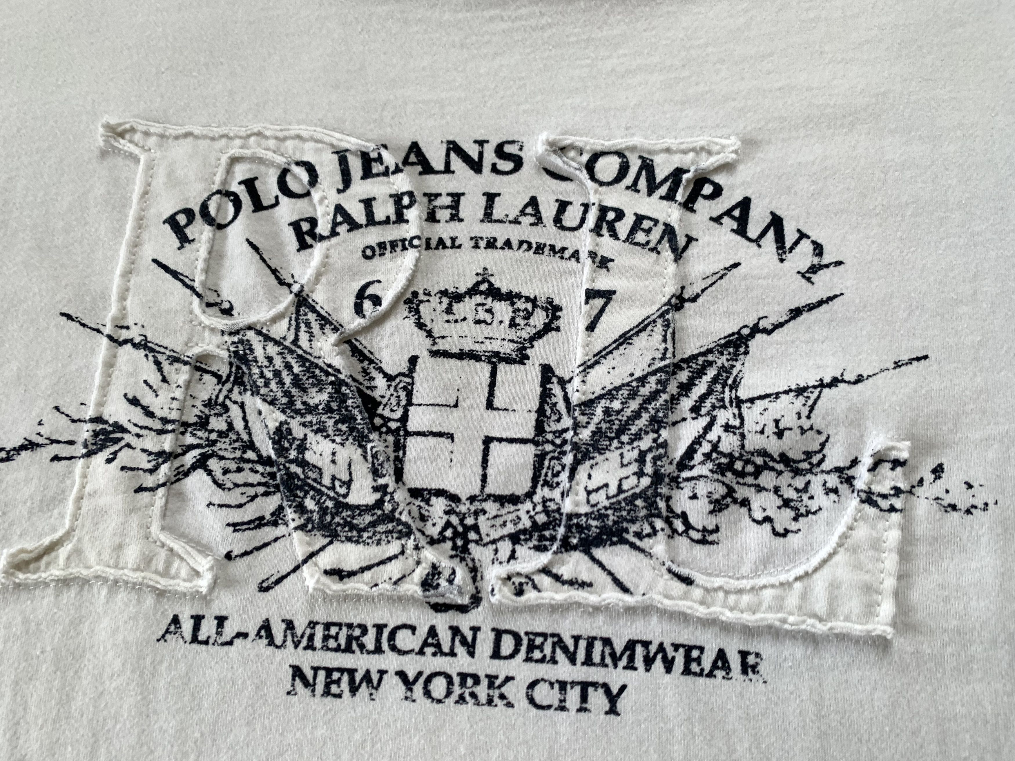 Polo Ralph Lauren × Vintage Polo Ralph Lauren White Printed Logo T-Shirt Size US XXL / EU 58 / 5 - 5 Thumbnail