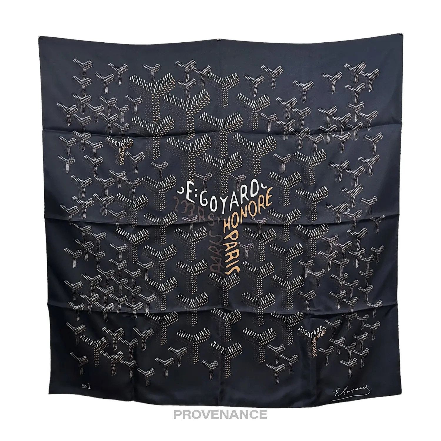 Goyard 🔴 Goyard Scarf - Black Tan Size ONE SIZE - 1 Thumbnail