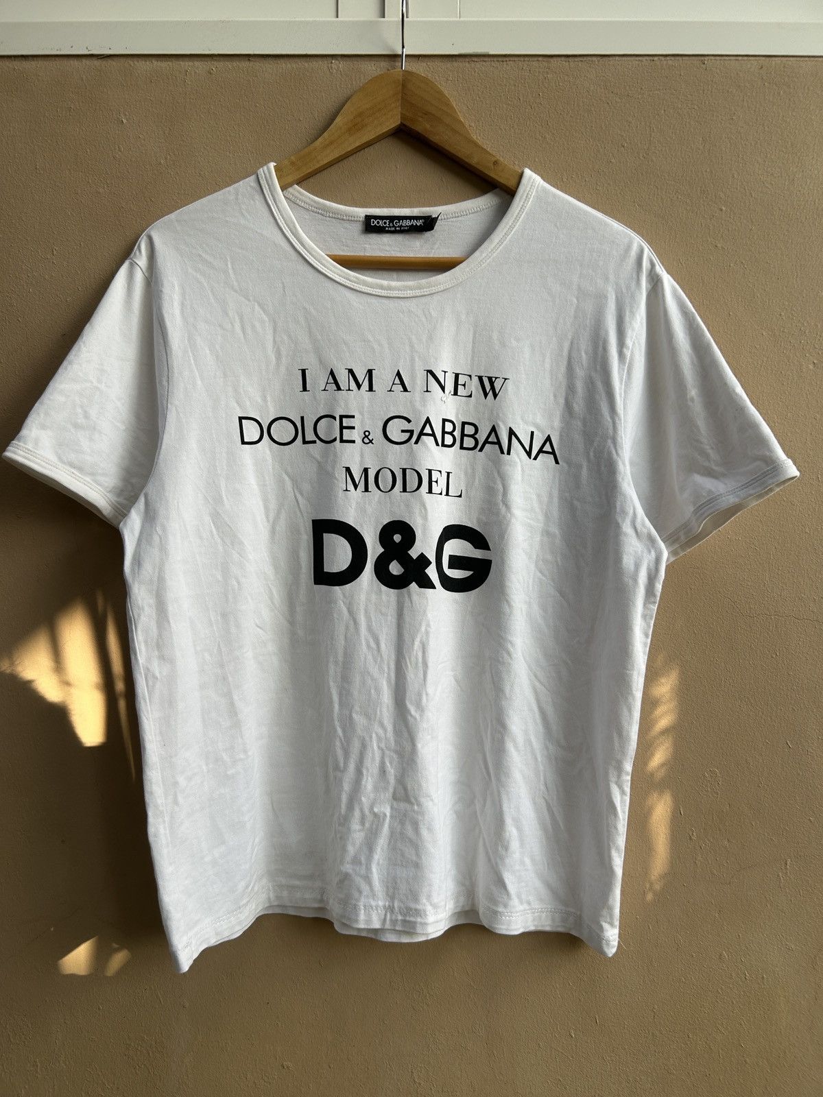 Japanese Brand DOLCE & GABBANA I AM NEW MODEL DOLCE & GABBANA Tshirt White Size US S / EU 44-46 / 1 - 2 Thumbnail