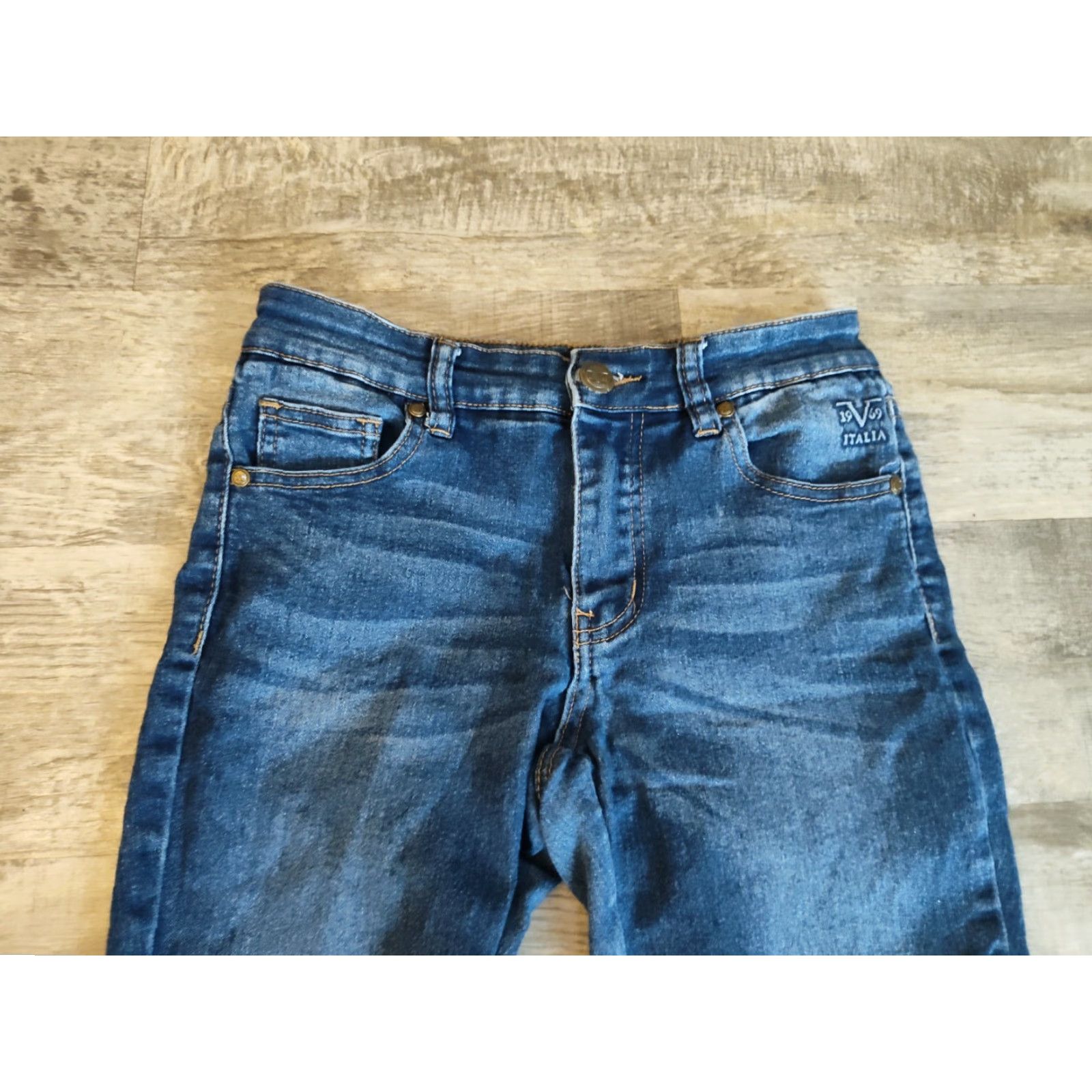 Versace Versace V1969 Italia Abbigliamento Sportivo SRL Jeans Womens 28 Blue Denim Slim Skinny Stretch Zipper Logo 31 In Inseam Vintage No Mens Womens Size 28" / US 6 / IT 42 - 5 Thumbnail