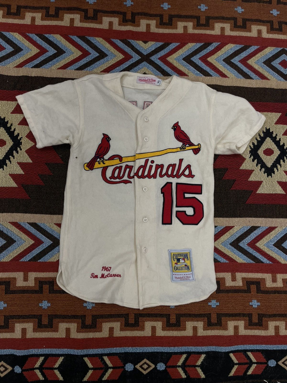 Cooperstown Collection × Mitchell & Ness × Vintage Vintage Jim McCarver Cardinals Wool Jersey Size US S / EU 44-46 / 1 - 1 Thumbnail
