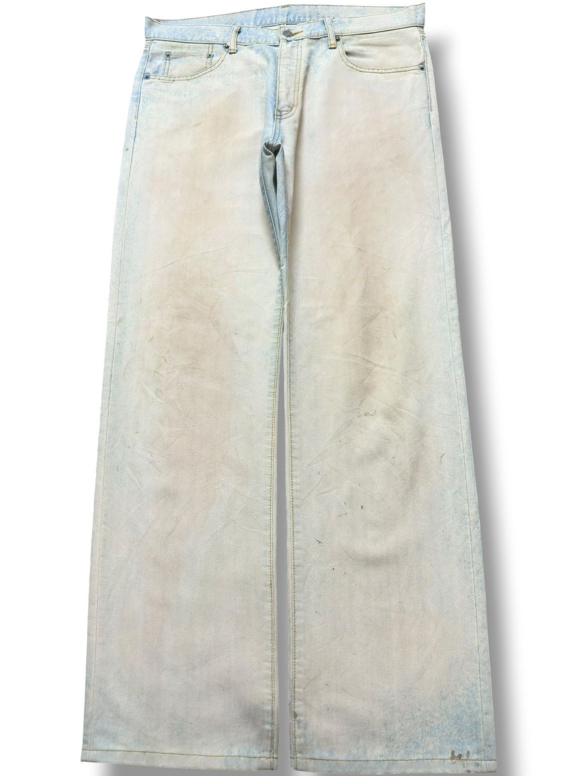 Uniqlo Vintage Uniqlo Faded Mudwash Grunge Denim Size US 35 - 1 Thumbnail