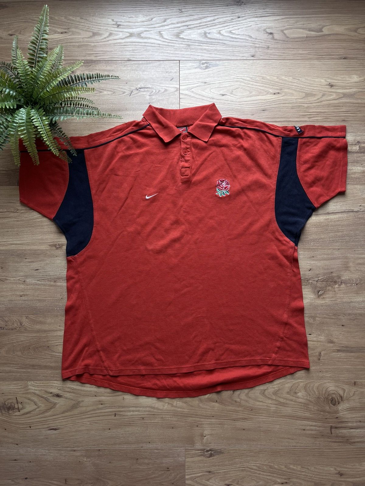 Nike 90’s NIKE TEAM ENGLAND RUGBY SWOOSH LOGO POLO TEE Y2K RETRO Size US XXL / EU 58 / 5 - 1 Thumbnail