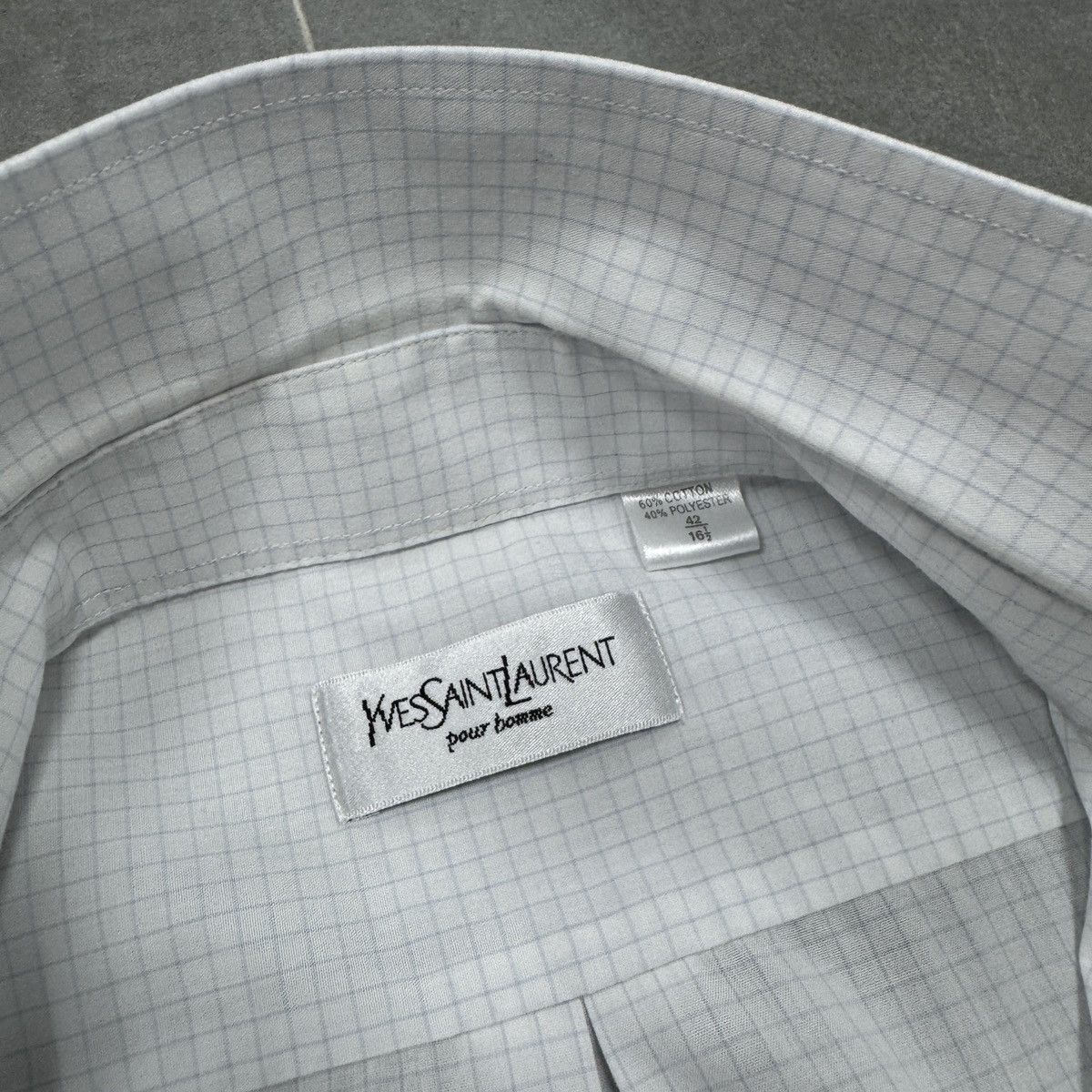 Yves Saint Laurent Yves Saint Laurent Short Sleeve Button Shirt White Checked Size US L / EU 52-54 / 3 - 12 Thumbnail