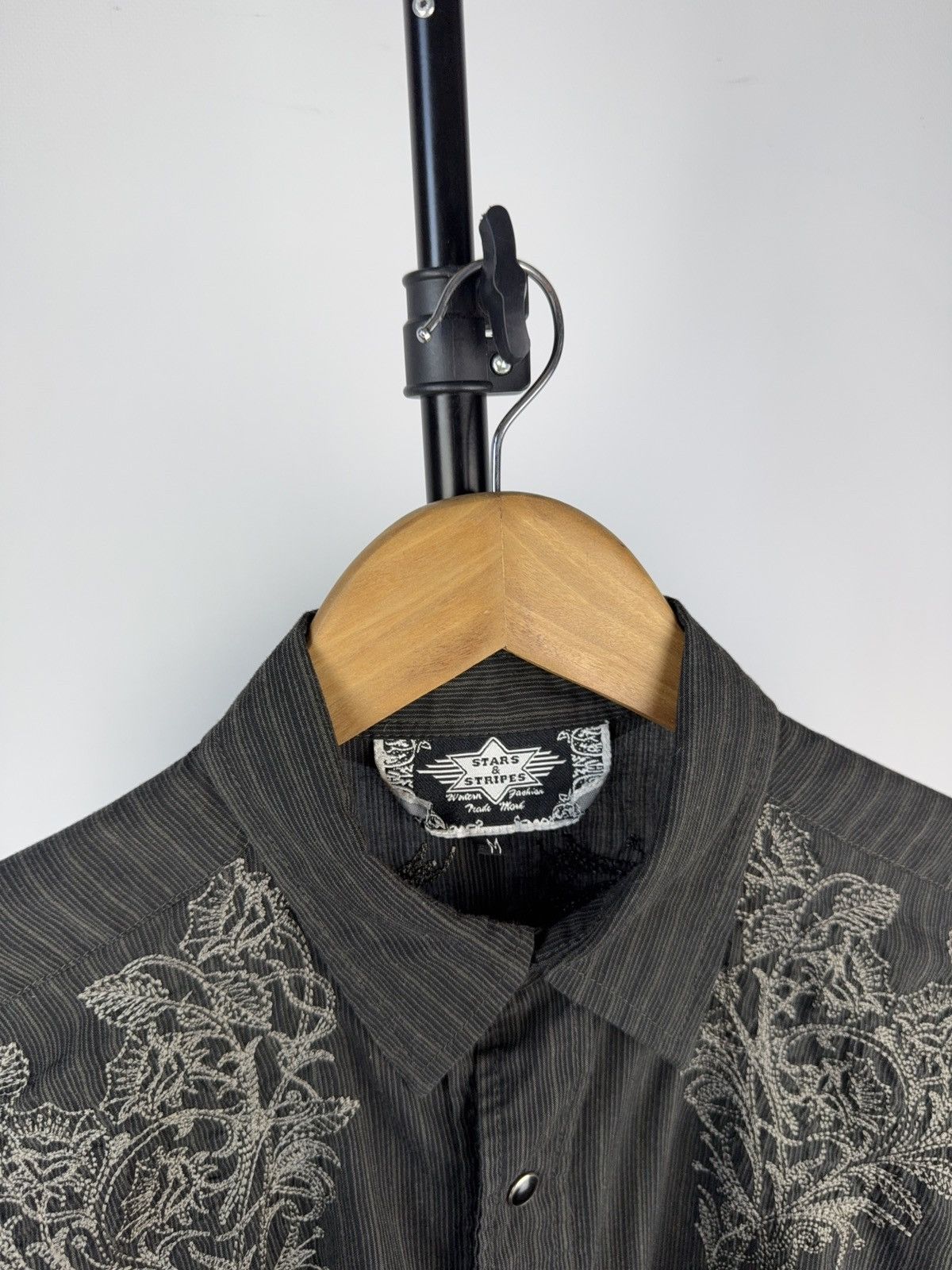 Vintage Stars & Stripes Western Cowboy USA Style Black Embroidery Size US M / EU 48-50 / 2 - 3 Thumbnail