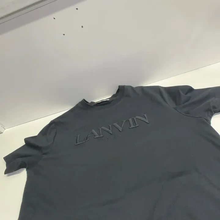 Lanvin Lanvin Black Logo Embroidered Casual T-Shirt -2508 Size US S / EU 44-46 / 1 - 5 Thumbnail