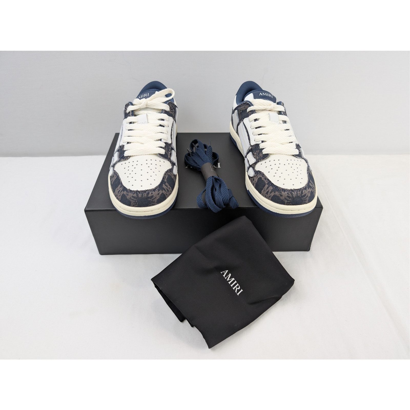 Amiri o1rshd1 MA Quad Skeleton Top Low Sneakers in Midnight Indigo Size US 10 / EU 43 - 19 Thumbnail