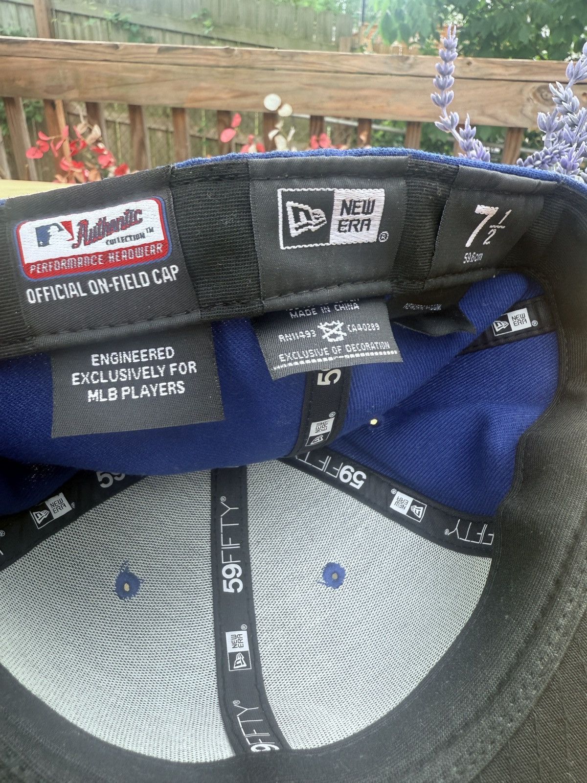 MLB × Vintage New Era Chicago Cubs Fitted Hat Size 7 1/2 59FIFTY MLB Cap Size 34 - 8 Thumbnail