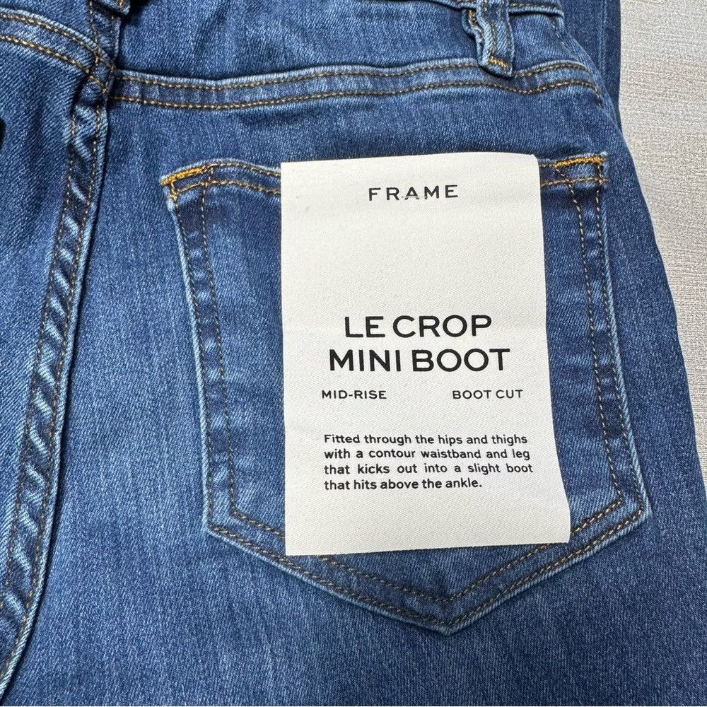 Frame NWT New $245 Frame Le Crop Raw Hem Mini Bootcut Jeans In Ra Size 24" / US 00 / IT 34 - 8 Thumbnail