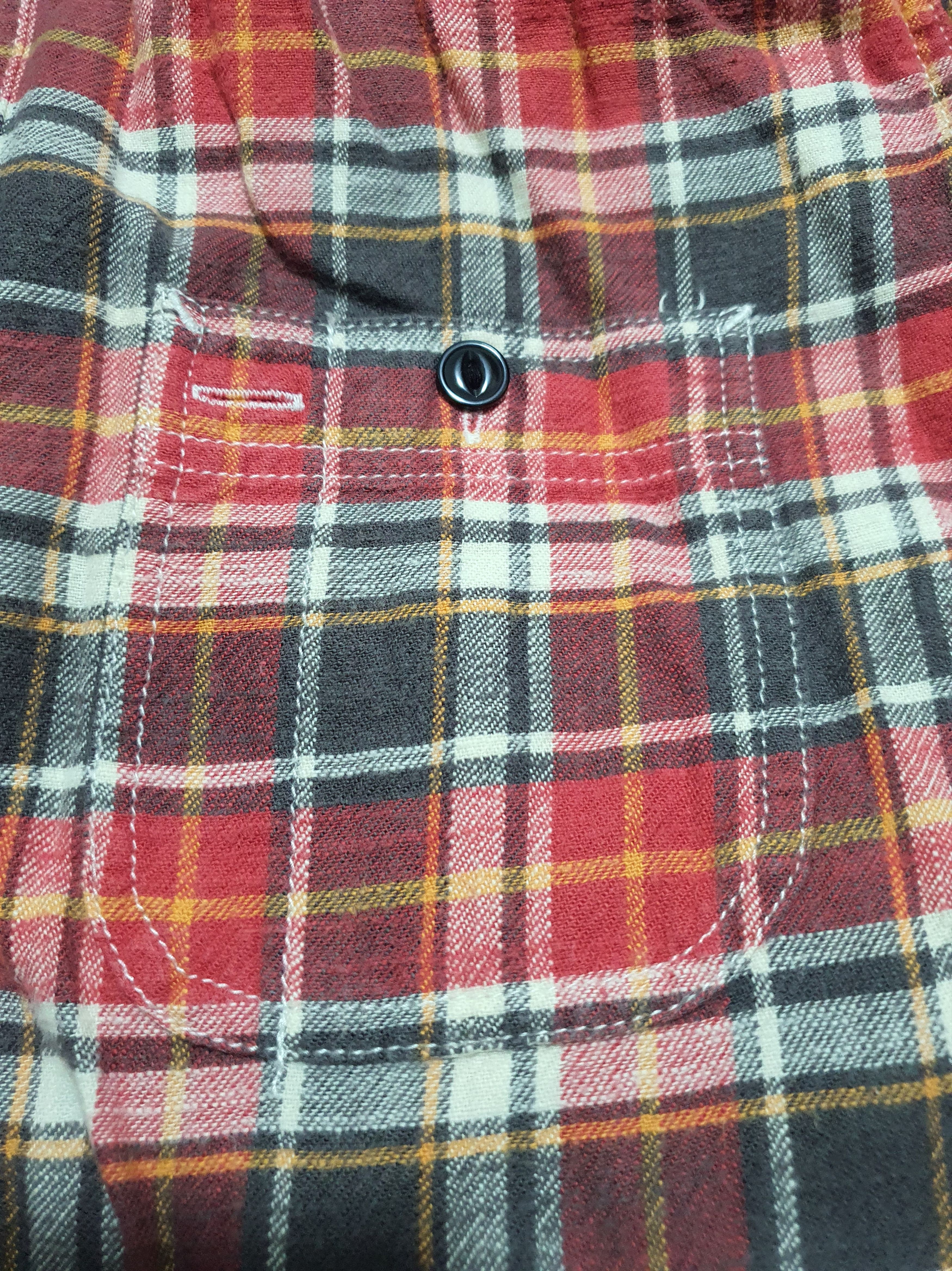 Global Work × Japanese Brand GLOBAL WORK 20/26.5 CHECKED RED WORK SHIRT Size US L / EU 52-54 / 3 - 6 Thumbnail