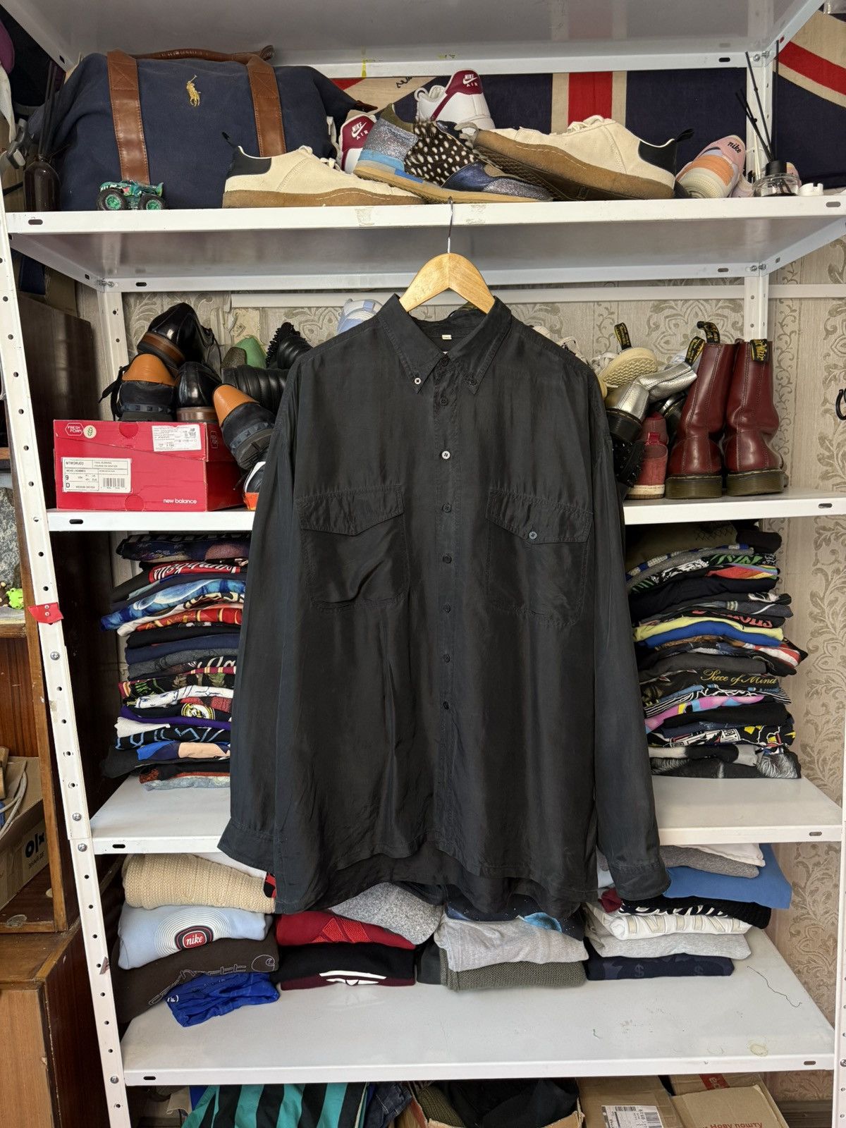 Other Vintage Pure Silk Black Shirt Button Up Y2K Japanese Size XL Size US XL / EU 56 / 4 - 1 Thumbnail