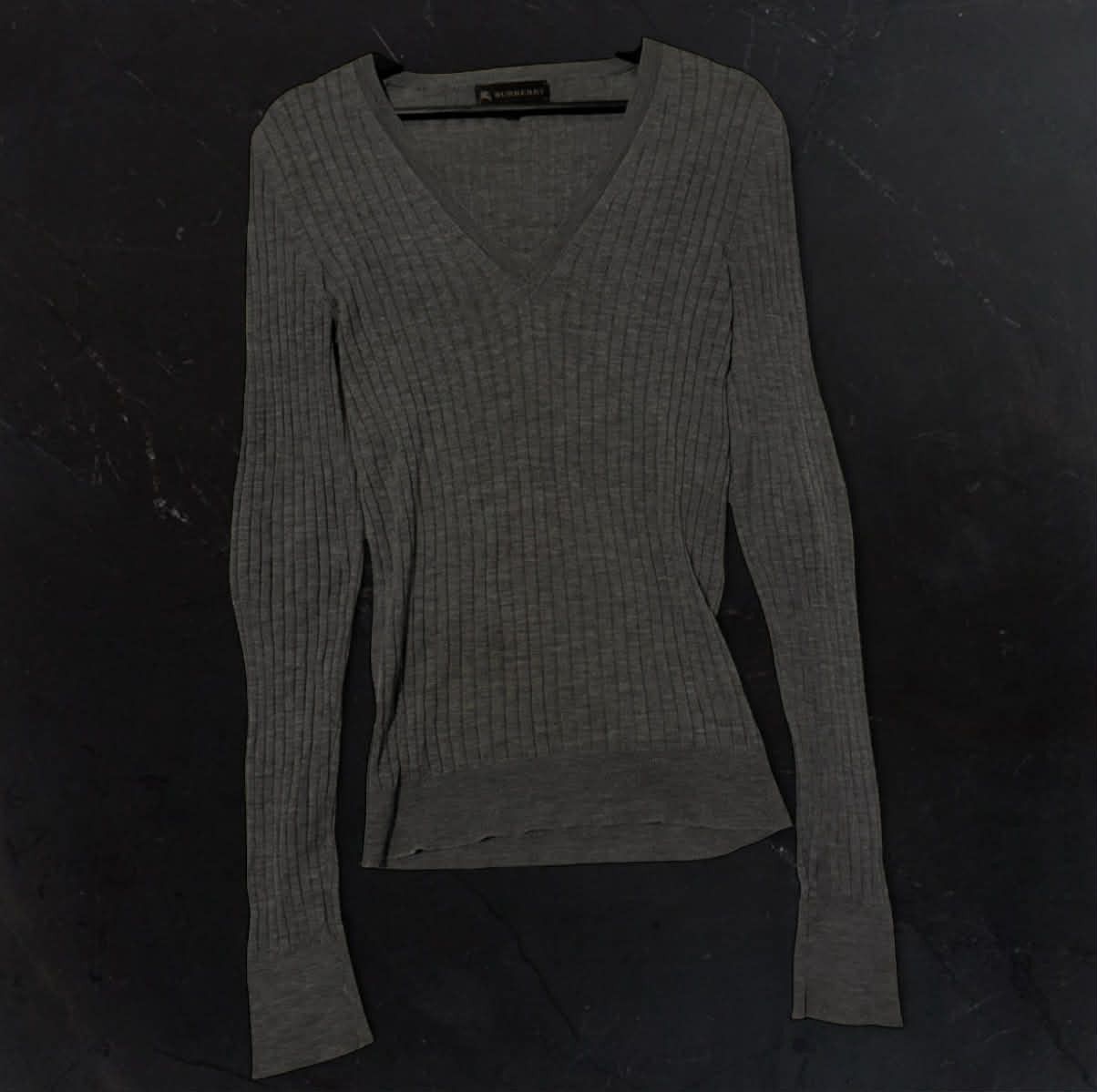 Burberry Burberry Mainline Ribbed Wool-Silk Sweater Size S / US 4 / IT 40 - 1 Thumbnail
