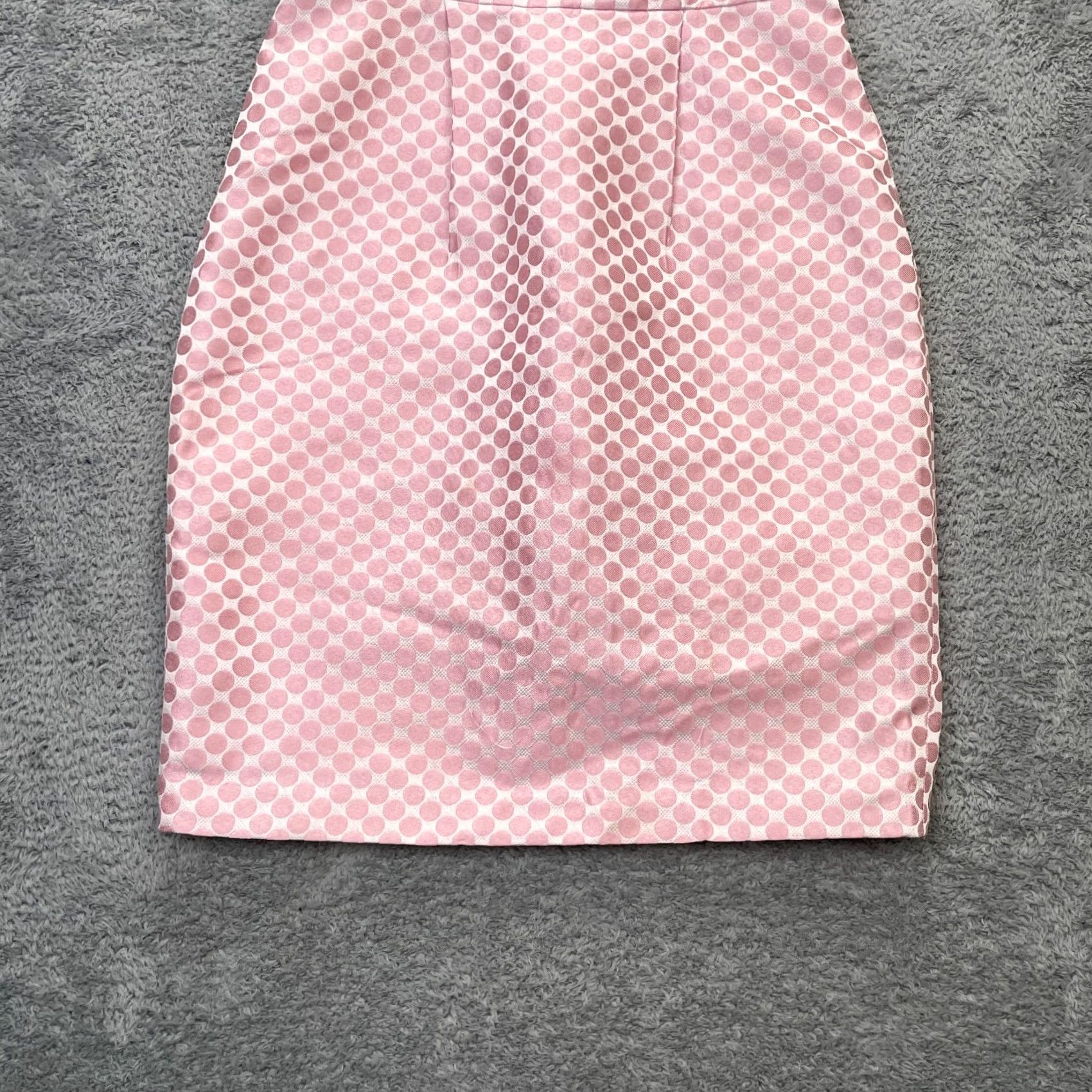 Banana Republic VINTAGE Banana Republic Dress Womens 0 Pink Polka Dot Sleeveless Sheath V Neck Cocktail Size XS / US 0-2 / IT 36-38 - 2 Thumbnail
