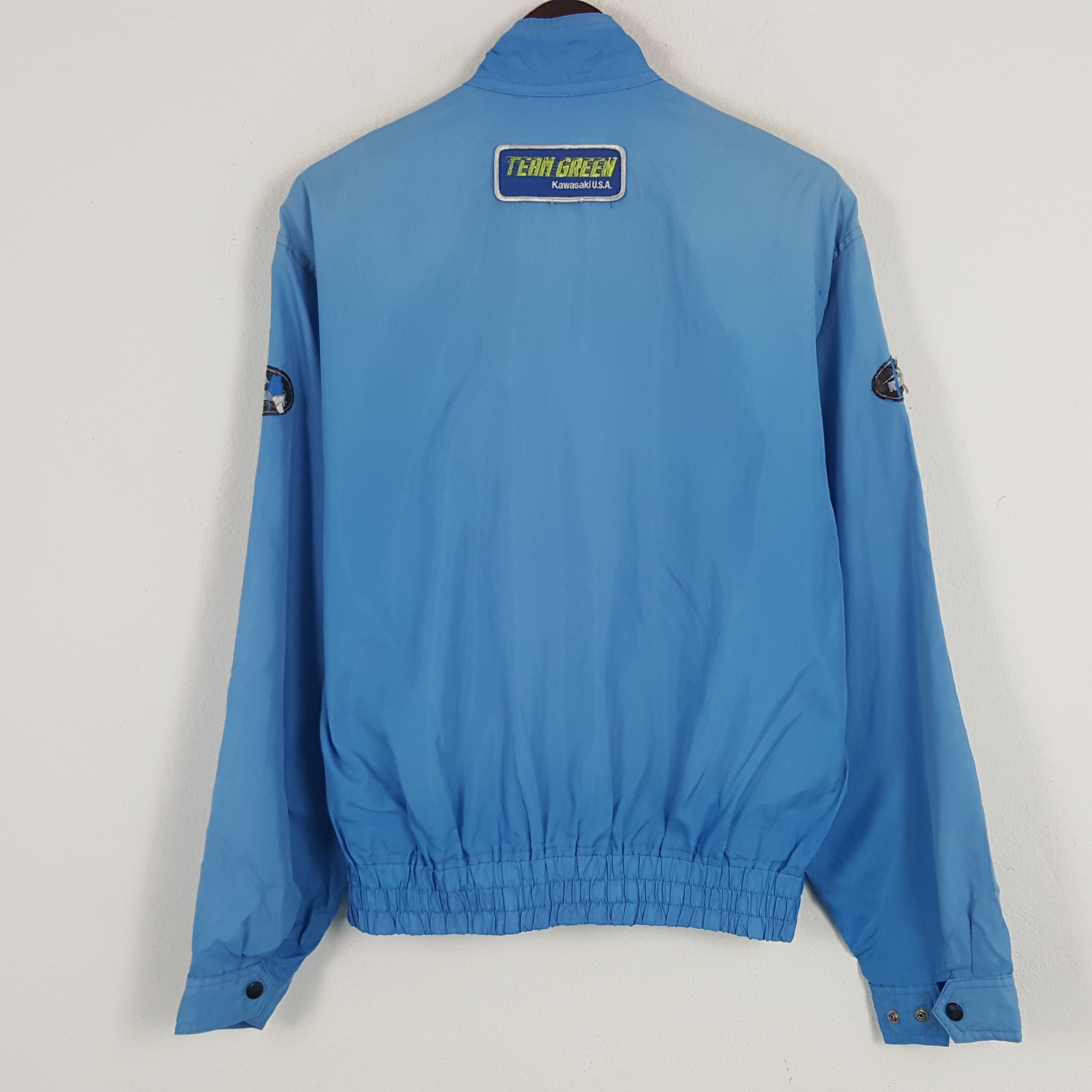 Vintage Vintage Kushitani Kawasaki USA Windbreaker Jacket Size US L / EU 52-54 / 3 - 3 Thumbnail