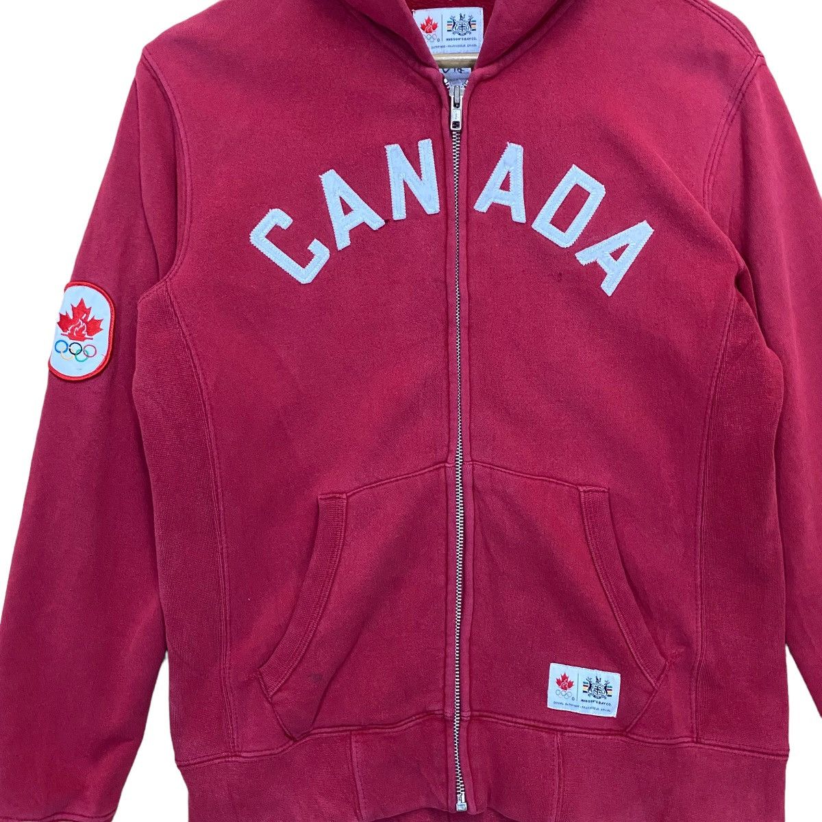 Vintage Official Outfitters Olympic Canada Big Logo Zipper Hoodie Size US S / EU 44-46 / 1 - 5 Thumbnail