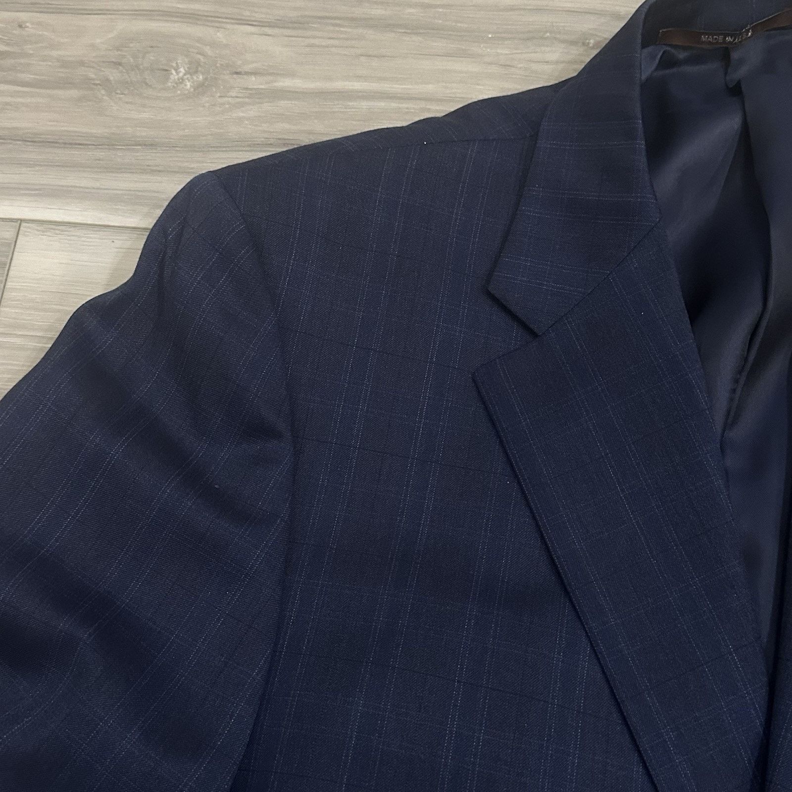 Hickey Freeman NWOT Hickey Freeman Royal Blue Window Pane Plaid Suit 42R Size 42R - 7 Thumbnail