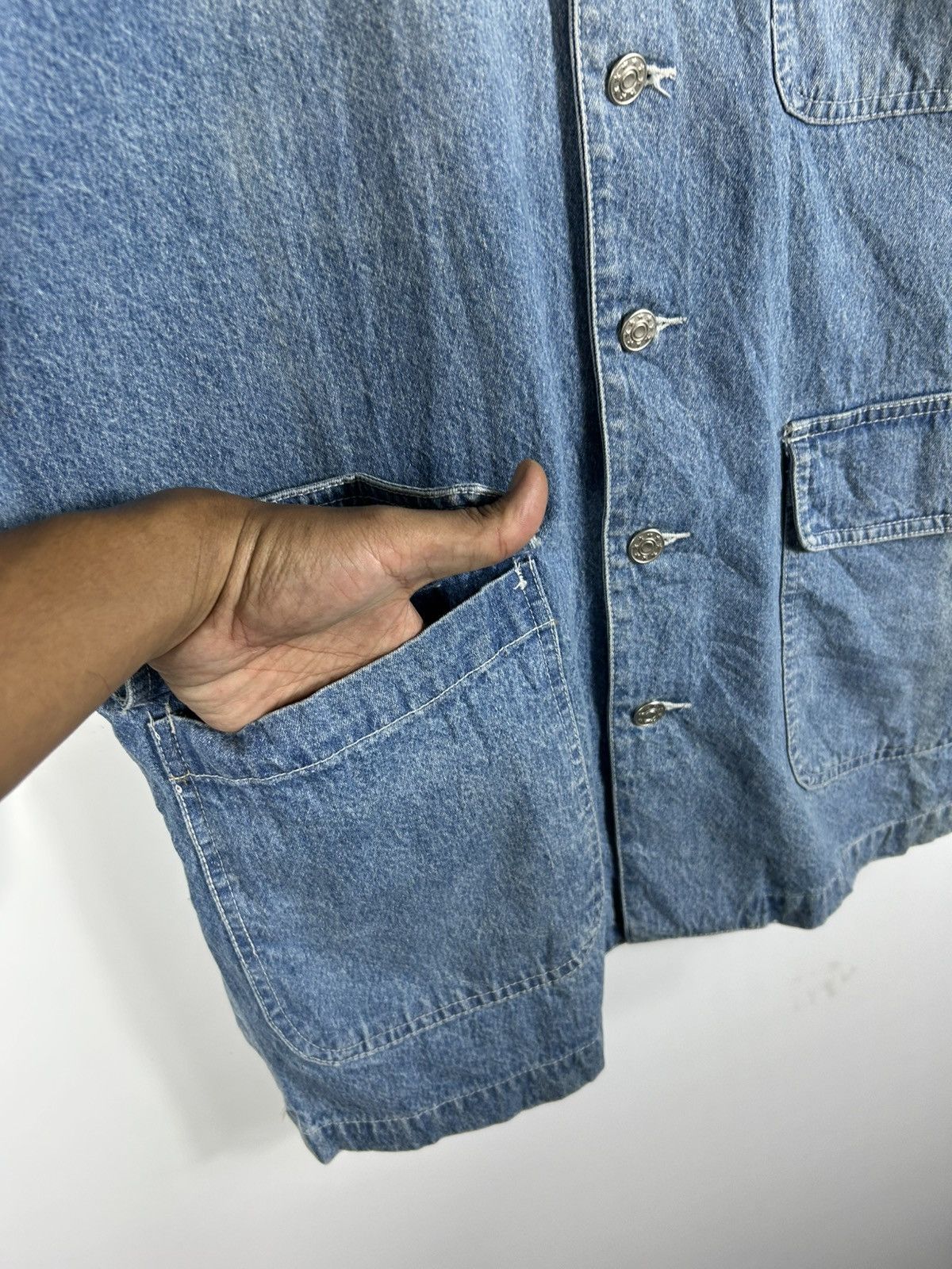 Japanese Brand × Vintage ⚡️Vintage Frame In Chore Denim Jacket Size US L / EU 52-54 / 3 - 6 Thumbnail