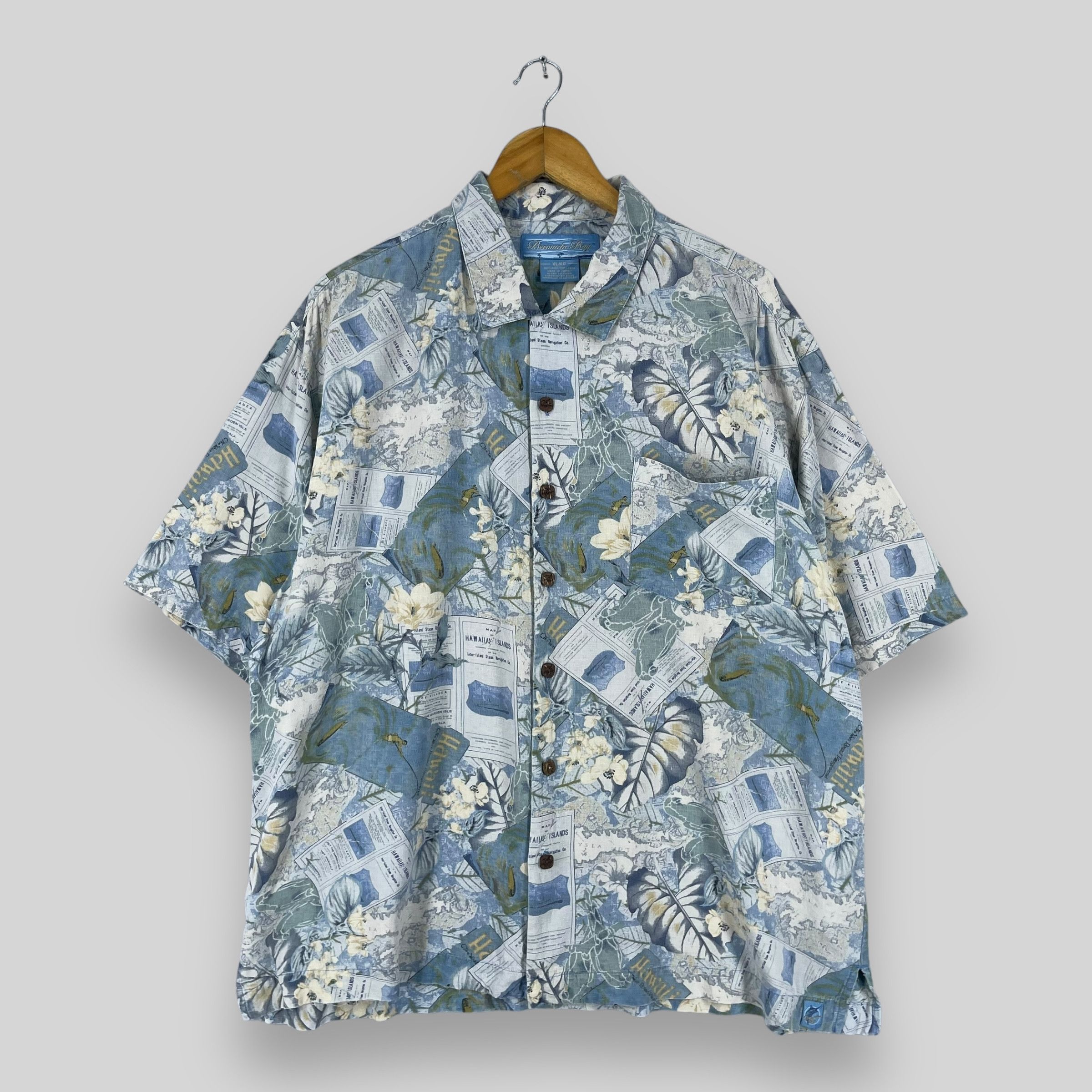 Vintage Vintage Hawaiian Aloha Floral Beach Surfing Motive Shirt Size US XL / EU 56 / 4 - 1 Thumbnail