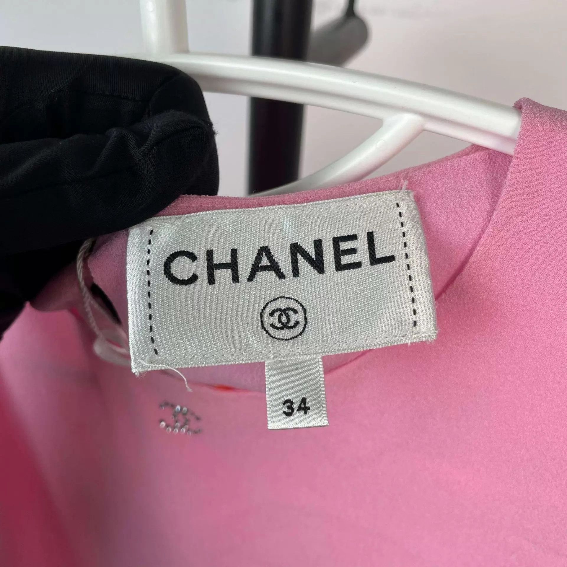 Chanel Chanel Women's Pink Silk Long Sleeve Dress 34 Size XS / US 0-2 / IT 36-38 - 4 Thumbnail