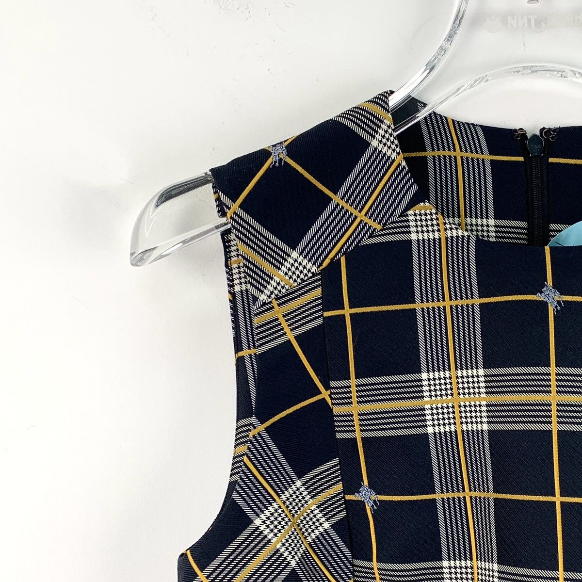Burberry Burberry Colorblocked Pleated Patchwork Dress Size XXS / US 00 / IT 34 - 3 Thumbnail