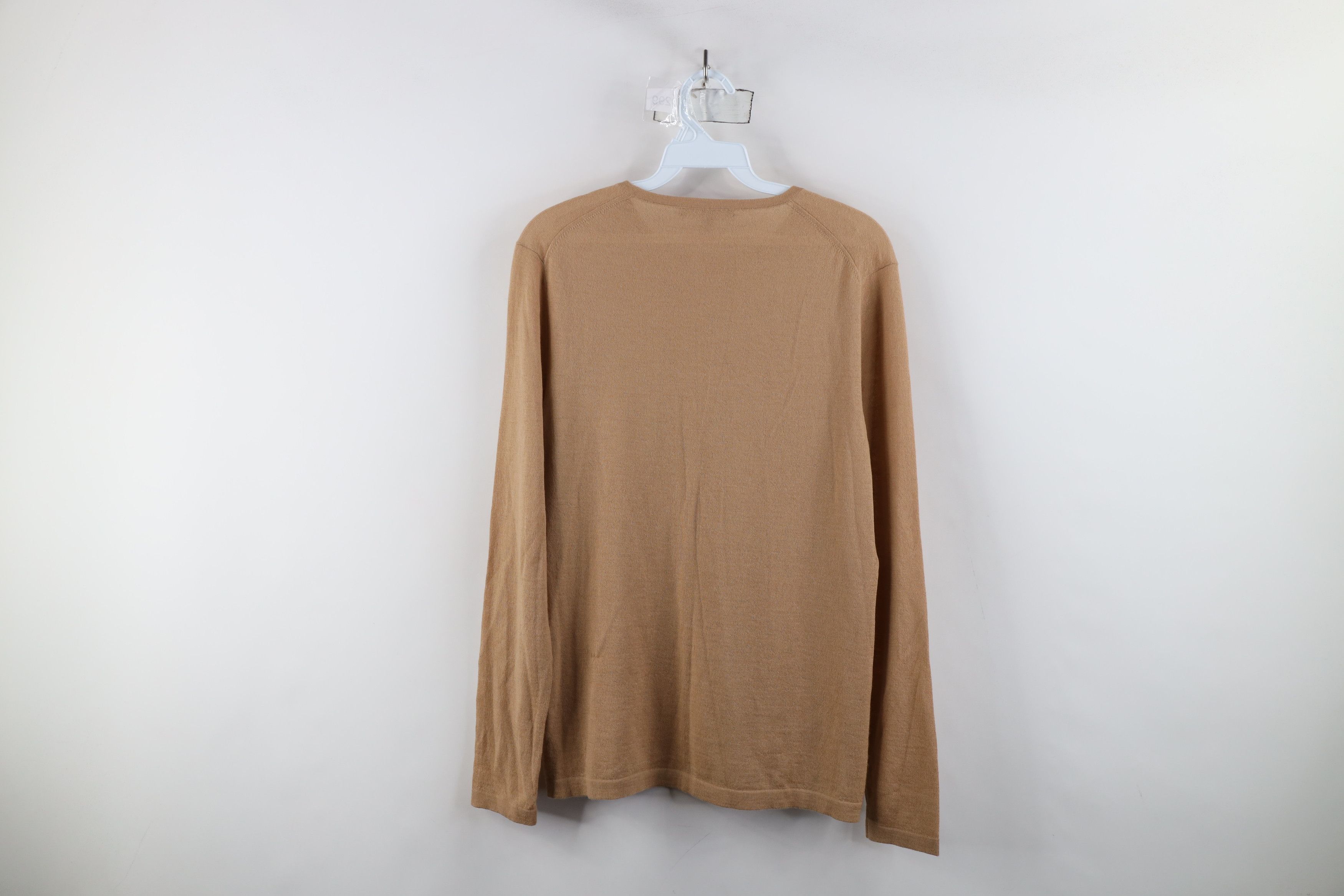 Neiman Marcus × Vintage Neiman Marcus Blank Soft Cashmere Knit Ribbed Sweater Beige Size L / US 10 / IT 46 - 10 Thumbnail