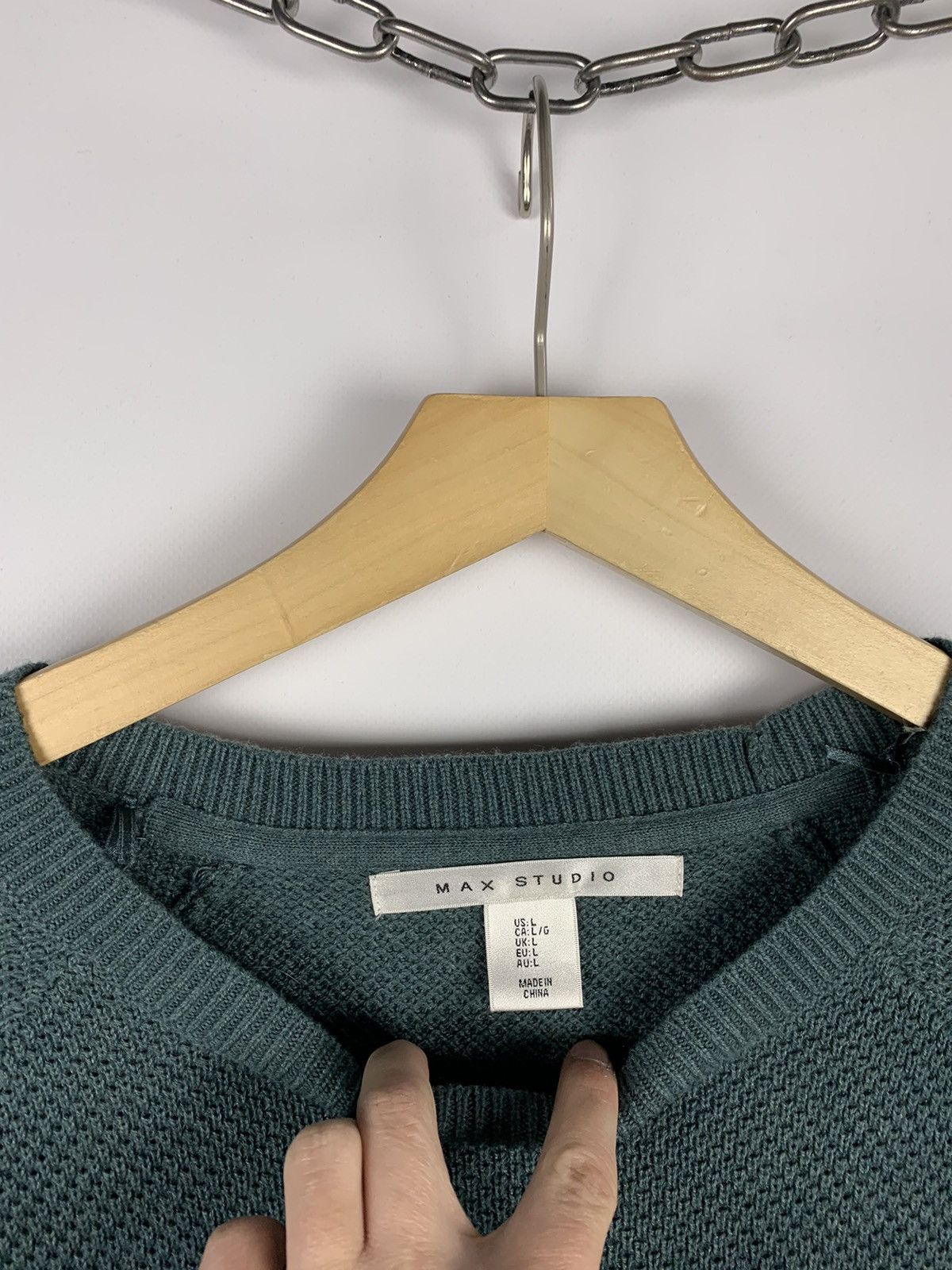 Max Mara Max Mara Knit Green Sweater Size L Designer Luxury Brand Size L / US 10 / IT 46 - 4 Thumbnail