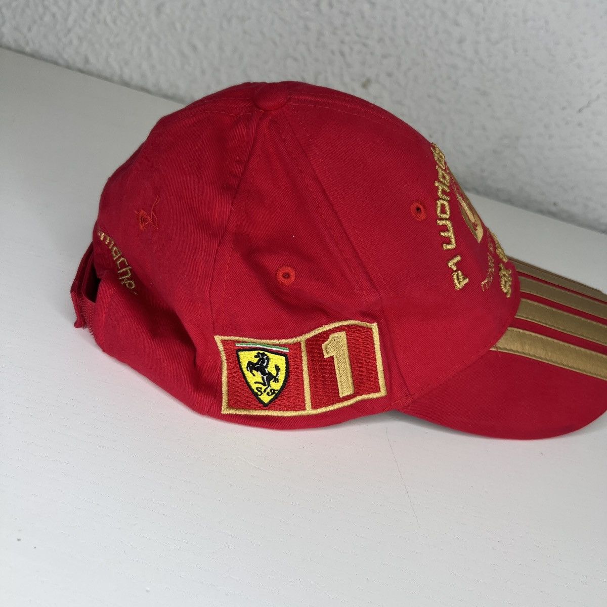 Ferrari × Formula 1 × Vintage Ferrari f1 world champion 6 Cap Hat Michael Schumacher Logo Size ONE SIZE - 5 Thumbnail