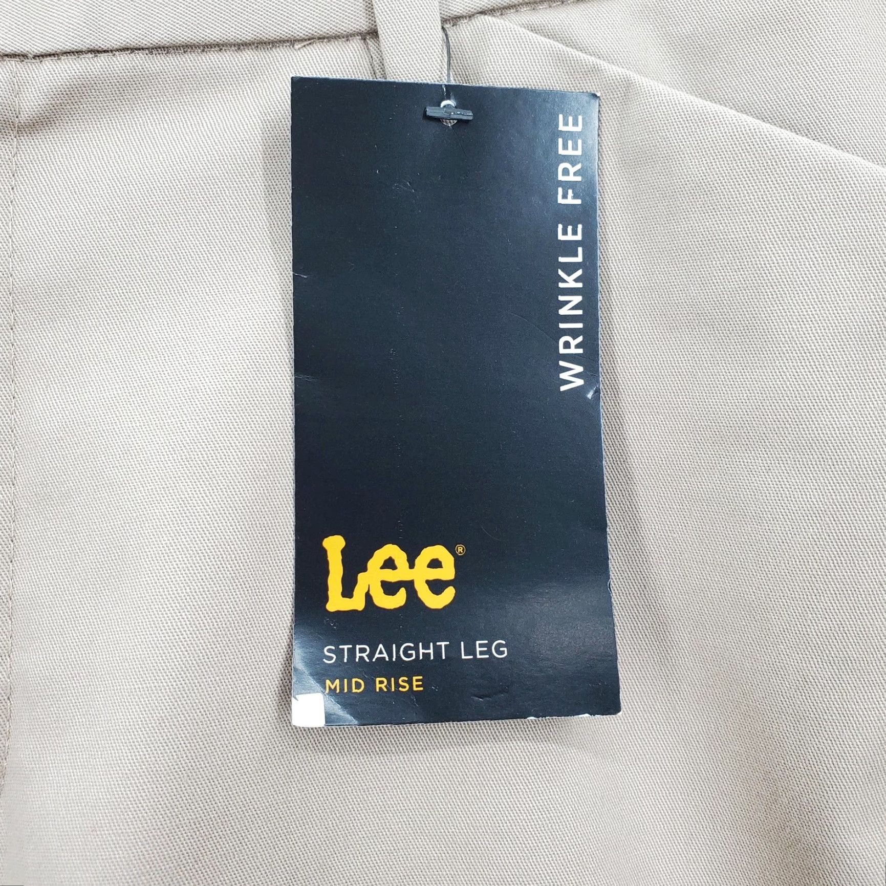 Lee Lee Pants Womens 12 Short Khaki Straight Leg Mid Rise Wrinkle Free Chino Stretch Pants Size 34" / US 12 / IT 48 - 5 Thumbnail