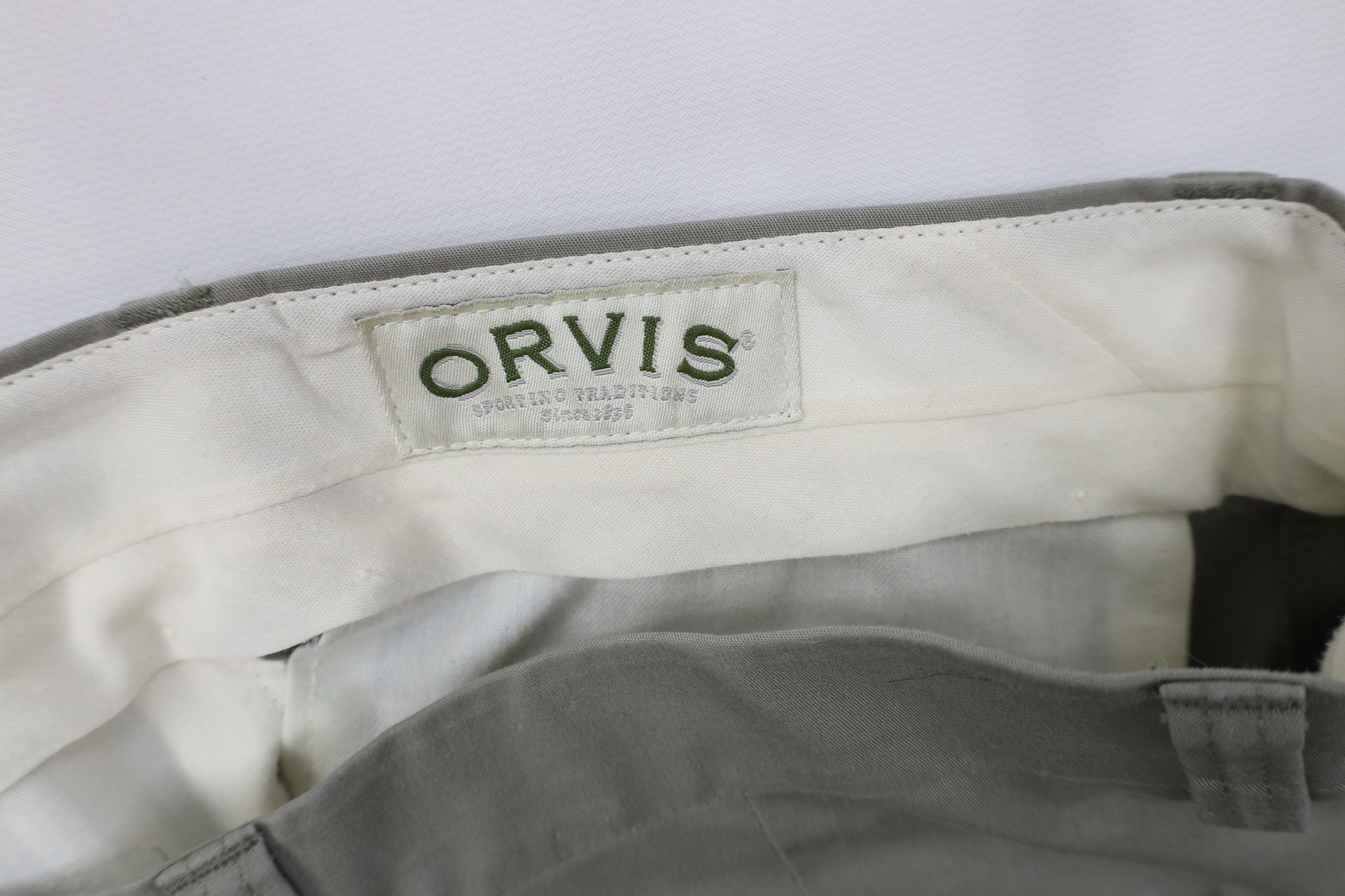 Orvis Vintage 90s Orvis Wide Leg Chino Pants Trousers Light Green Size US 34 / EU 50 - 6 Thumbnail