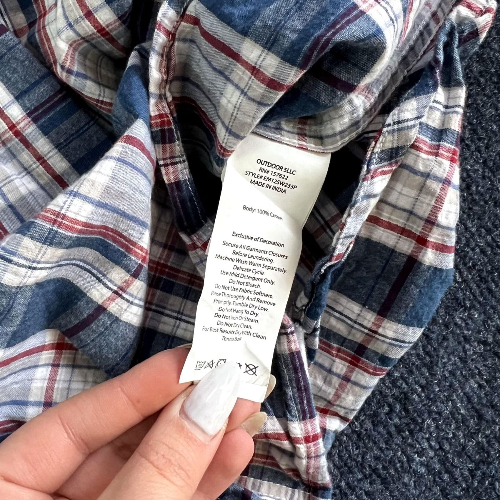 Eddie Bauer Eddie Bauer Shirt Mens 2XL Blue Plaid Short Sleeve Button Front Casual Cotton Size US XXL / EU 58 / 5 - 4 Thumbnail
