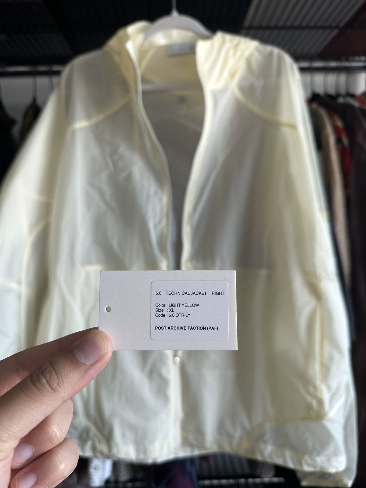 POST ARCHIVE FACTION (PAF) Post Archive Faction Technical Jacket in Light Yellow Size US XL / EU 56 / 4 - 8 Thumbnail