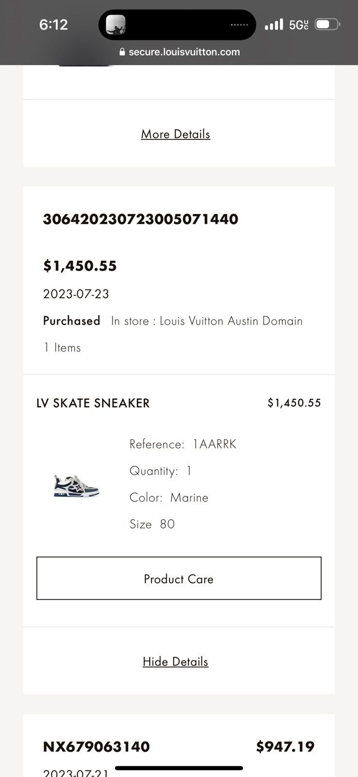 Louis Vuitton sneakers I have the receipt louis-vuitton skate sneakers Worn Once Comes With Receipt | eBay main image 3