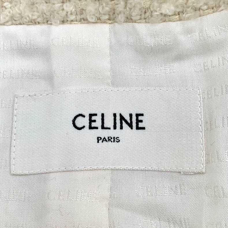 Celine Celine Yellow Button Cashmere Weave Jacket Size US M / EU 48-50 / 2 - 5 Thumbnail