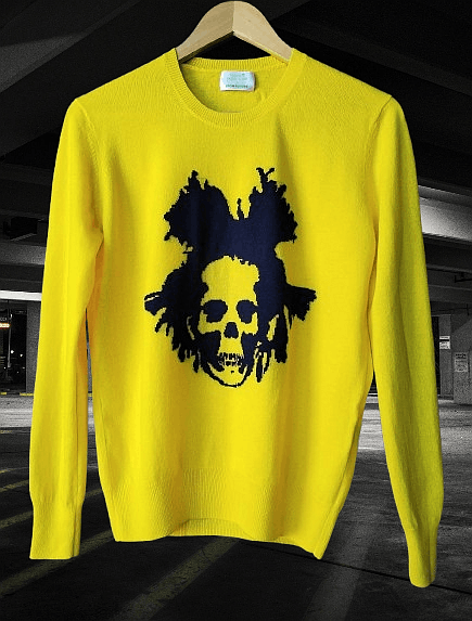 Lucien Pellat-Finet 'Flying' dreadlocks skull cashmere jumper Size S / US 4 / IT 40 - 1 Thumbnail