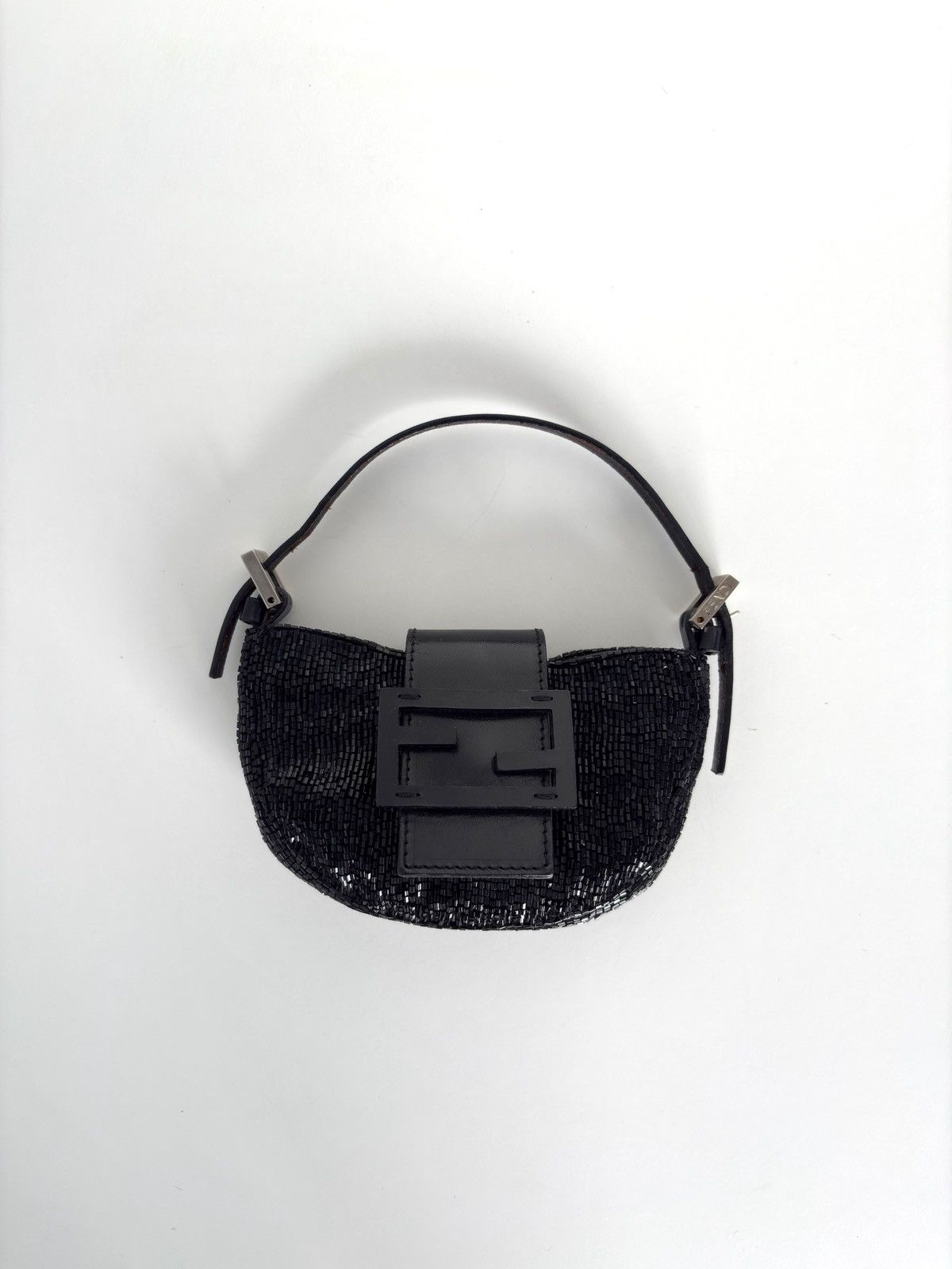 Fendi Fendi Black Beaded Mini Croissant Size ONE SIZE - 1 Thumbnail