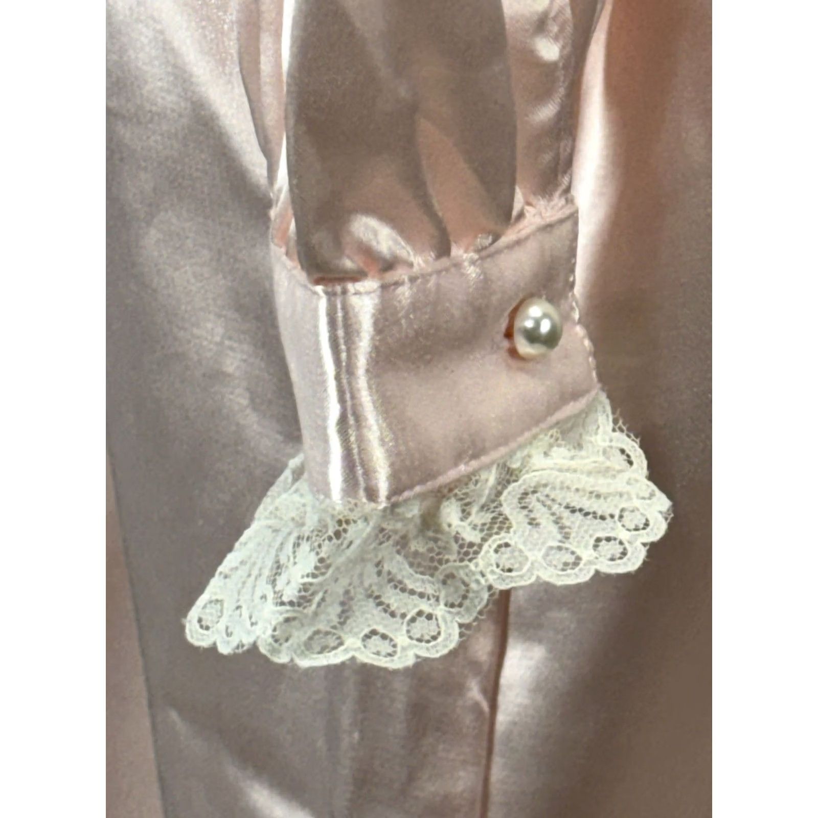Vintage VINTAGE St Michael Satin Nightgown Women’s Large Pink Lace Trim Victorian Women Medium/Large? Hmm. Size ONE SIZE - 6 Thumbnail